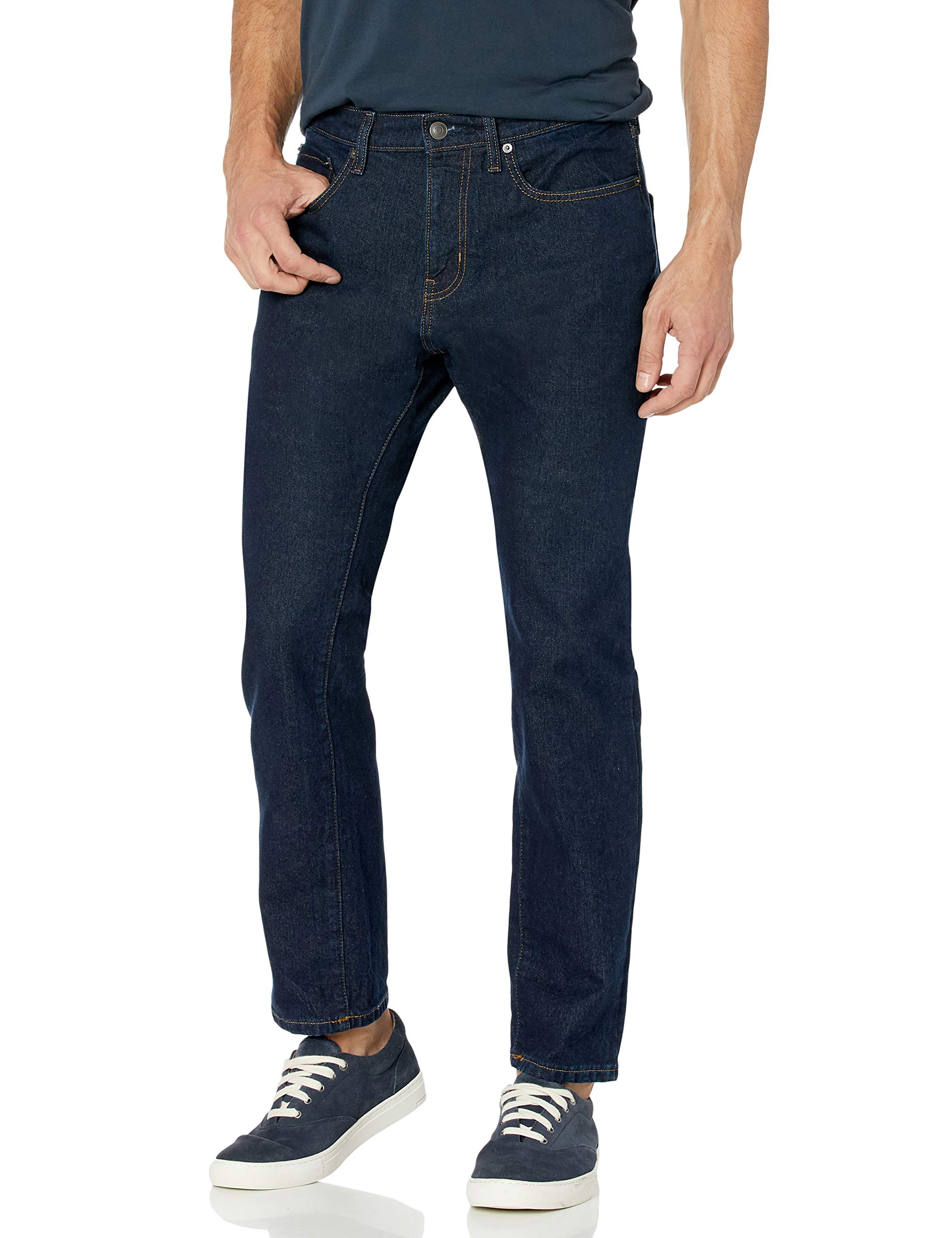 Amazon Essentials Men's Athletic-Fit Stretch Jean Pants - Comfortable Slim Fit Denim for Work, Casual & Outdoor Activities