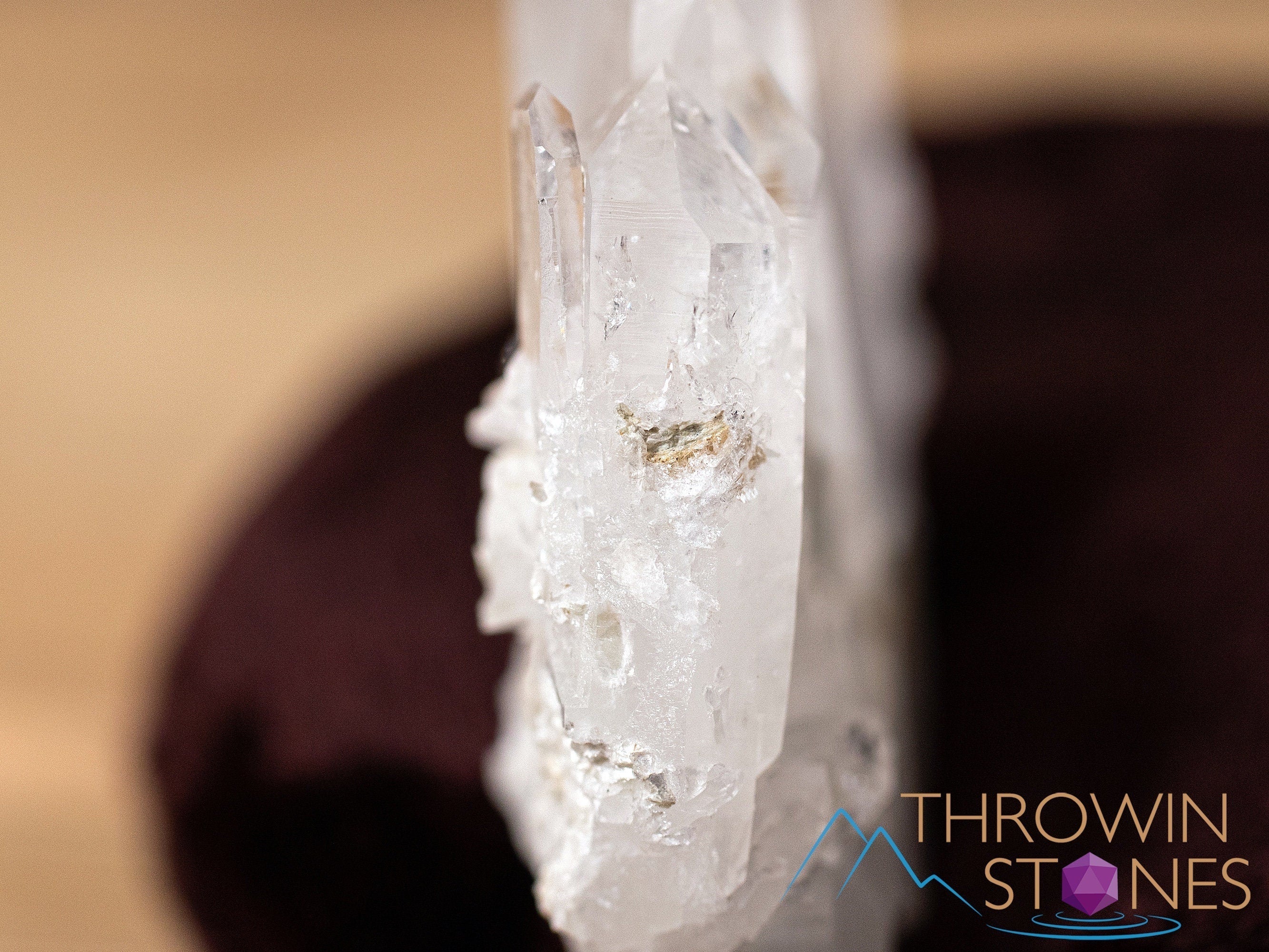 Natural Cookeite in Clear Quartz Raw Crystal - Healing Stone, Housewarming Gift & Home Decor | Perfect for Meditation, Reiki, and Spiritual Healing