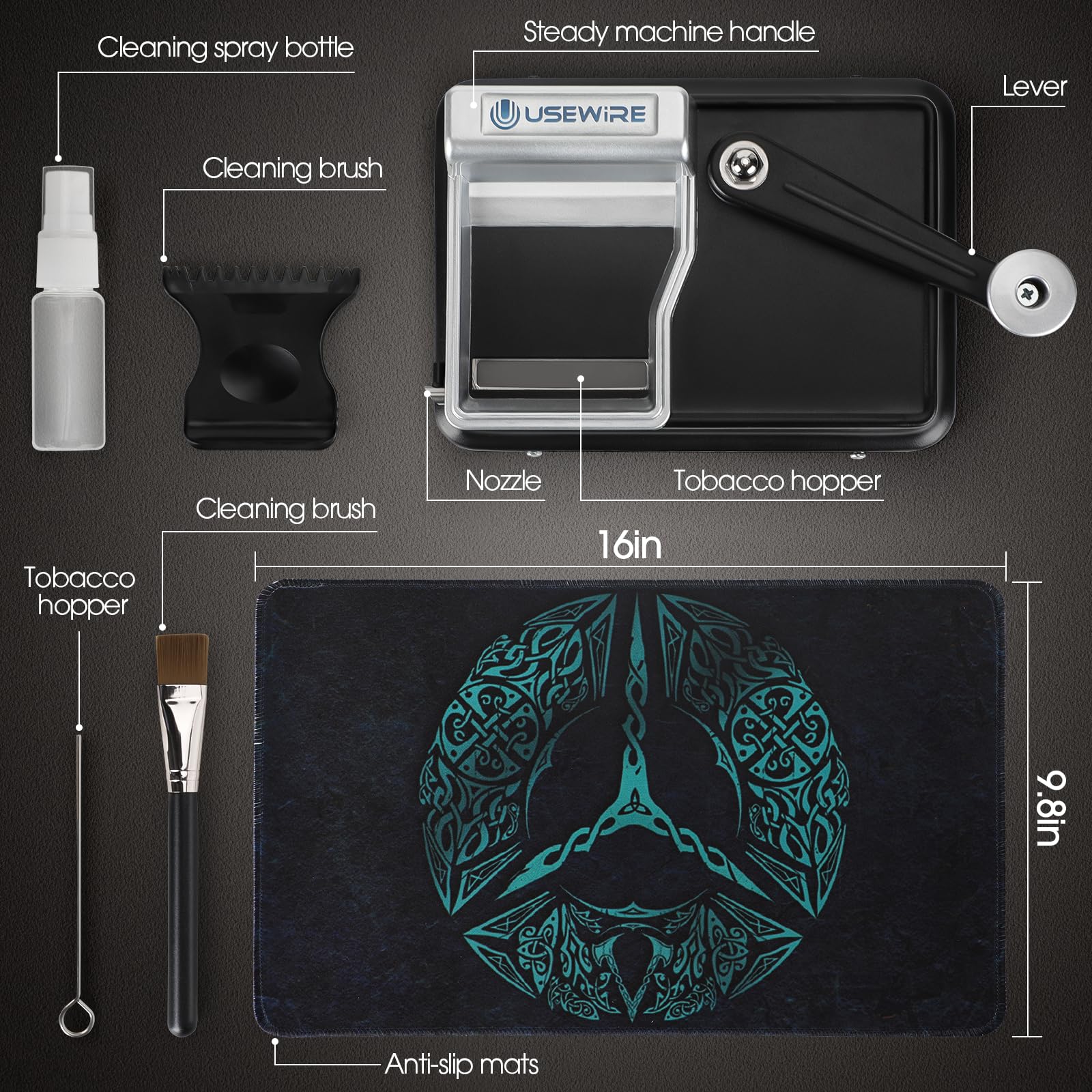 Premium Manual Cigarette Rolling Machine - Portable Tobacco Injector for 8mm Pipes & Cigarette Tubes | DIY Cigarette Maker for Home Use | Ideal Gift for Smokers & Holiday Presents | Perfect for Travel, Camping & Personal Use