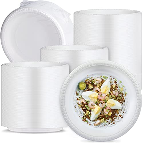 YANGRUI 9 Inch Reusable Plastic Plates - 150 Pack, BPA Free & Food Grade Safe Dinnerware for Parties, Picnics, BBQs, and Everyday Use
