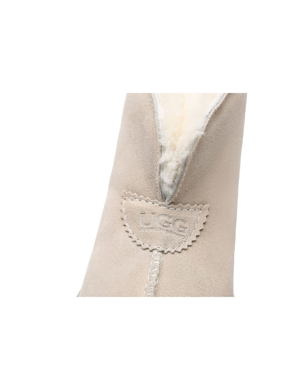Men's Hushly UGG Slippers - Cozy Sheepskin Indoor/Outdoor House Shoes for Winter Comfort - Perfect for Home, Office & Travel