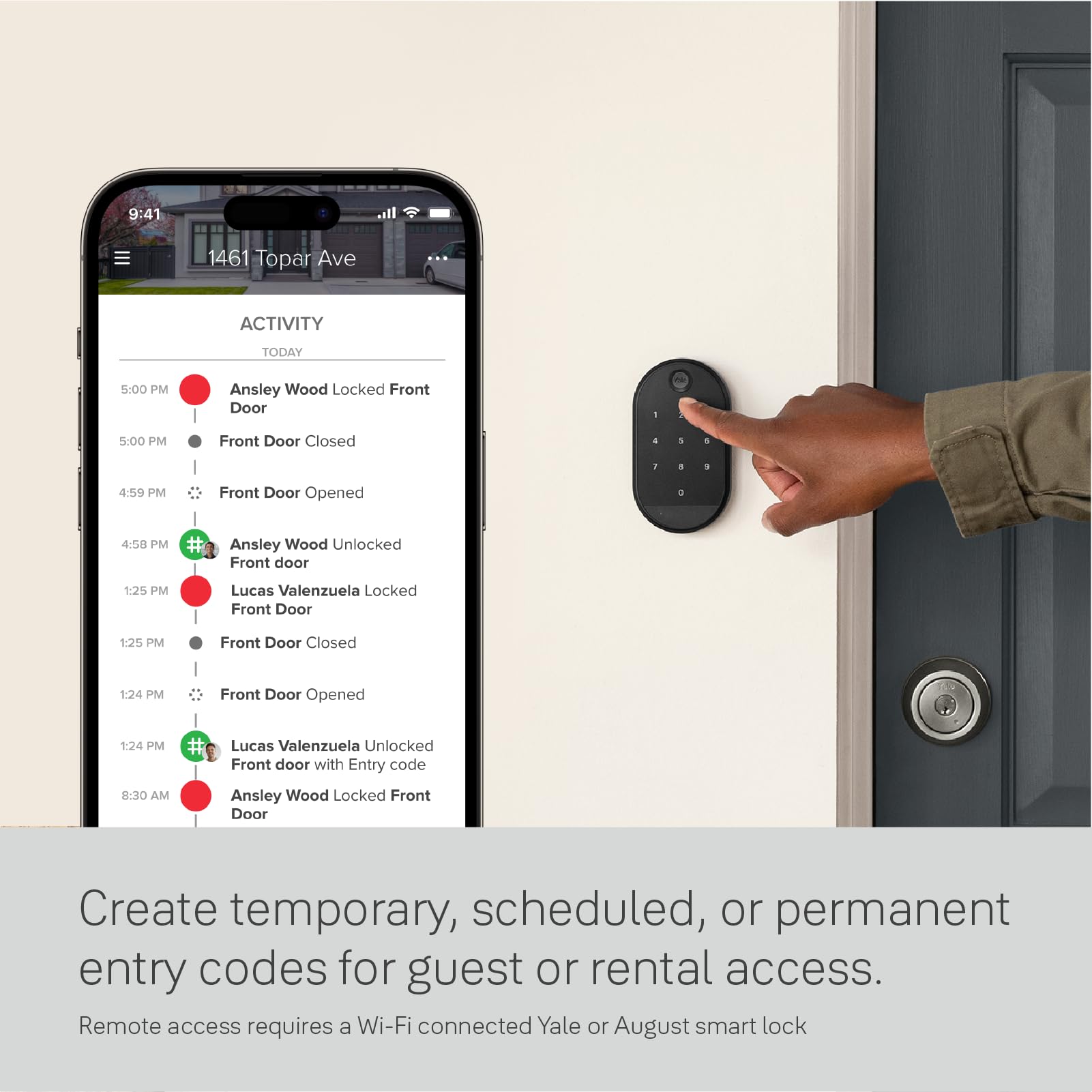 Yale Smart Bluetooth Keypad - Keyless Entry Keypad for Yale Approach & Wi-Fi Locks | Easy PIN Code Access & One-Touch Locking | Perfect for Home Security & Smart Door Locks