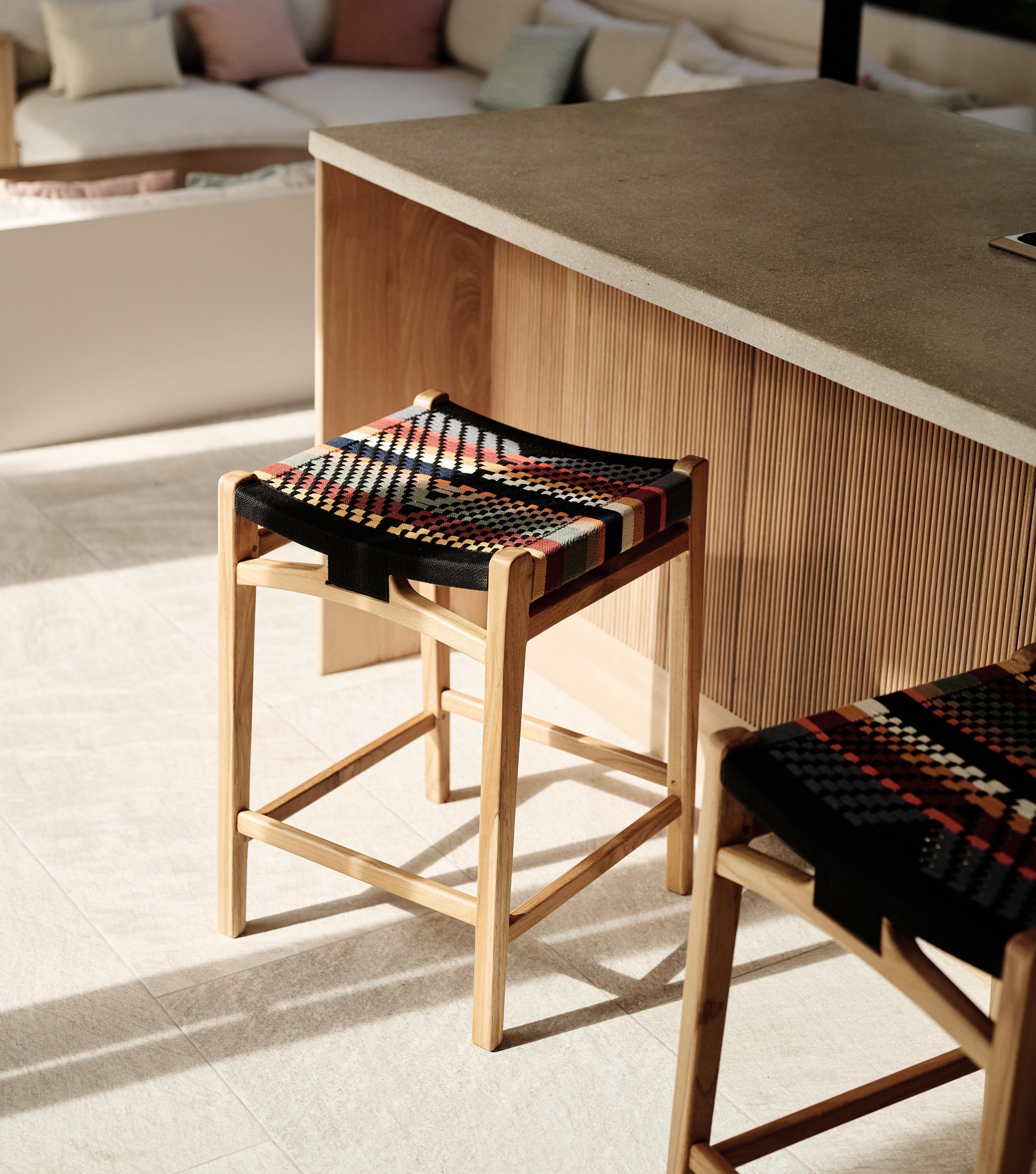 Chontales Backless Bar Stool | San Geronimo Style | Modern Kitchen Island & Home Bar Seating | Perfect for Breakfast Nooks & Small Spaces