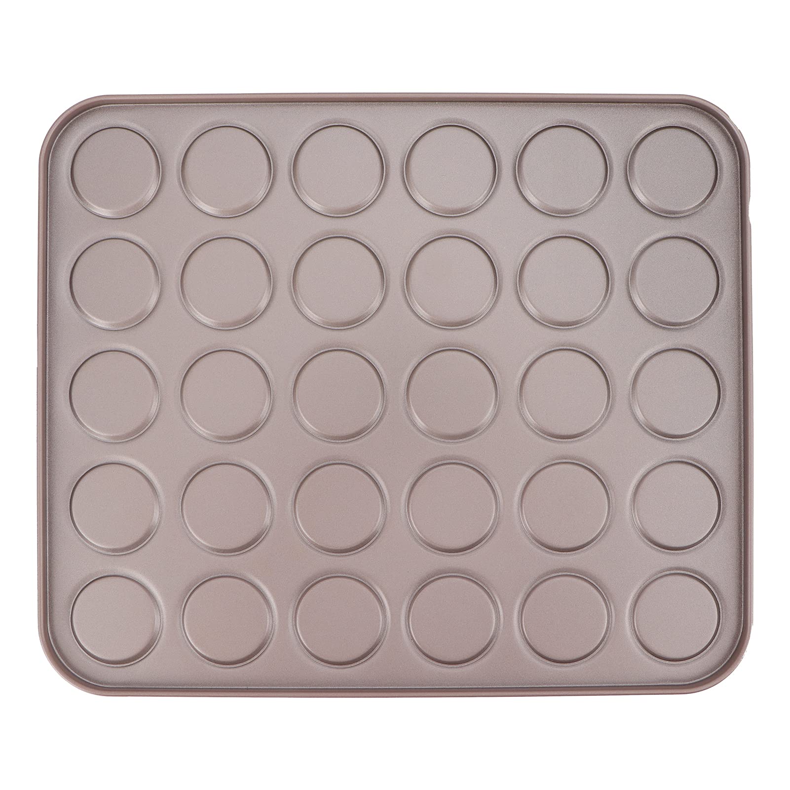 30-Cavity Macaron Baking Pan Set - Premium Kitchen Bakeware for Pancakes, Cakes, Biscuits & Puff Pastry - Perfect for Home Baking & Professional Bakery Use
