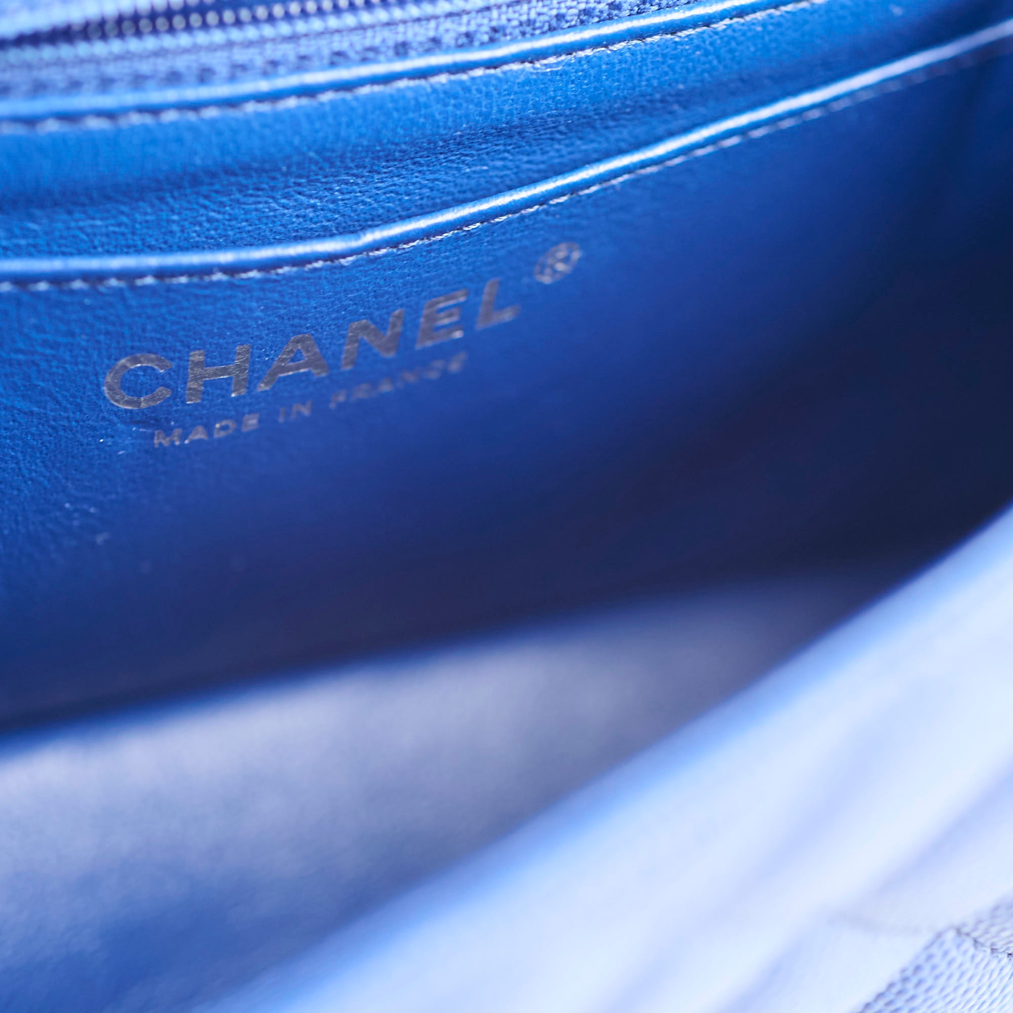 Chanel Mini Rectangular Caviar Leather Crossbody Bag in Blue - Perfect for Evening Events & Luxury Fashion Accessories