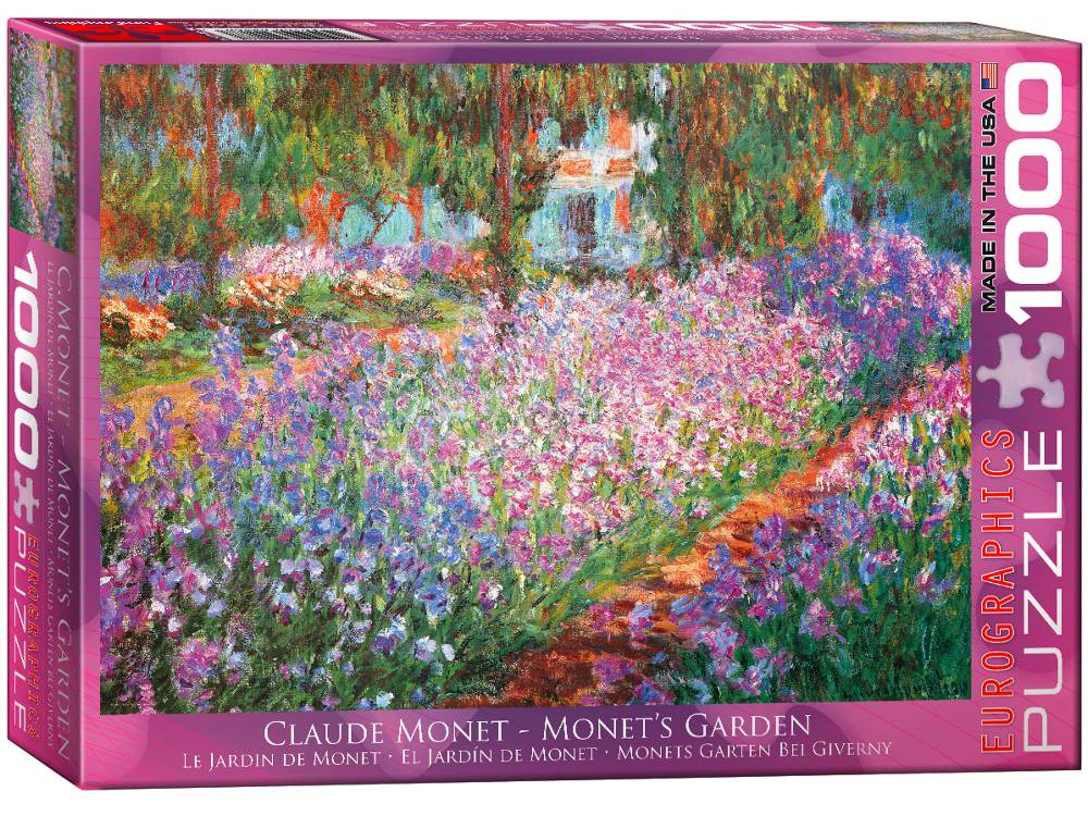 Eurographics 1000-Piece Jigsaw Puzzle - Claude Monet's Garden Art Puzzle for Adults | Perfect for Relaxation, Home Decor & Gift Giving