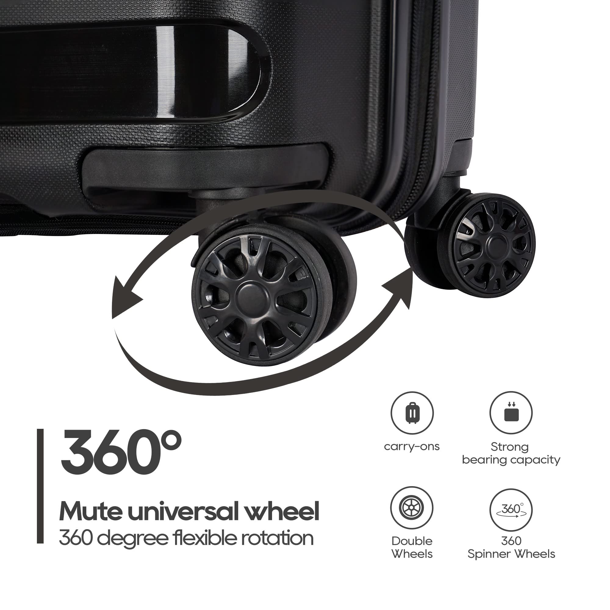 Expandable 2-Piece Luggage Set with Spinner Wheels & TSA Lock - 20