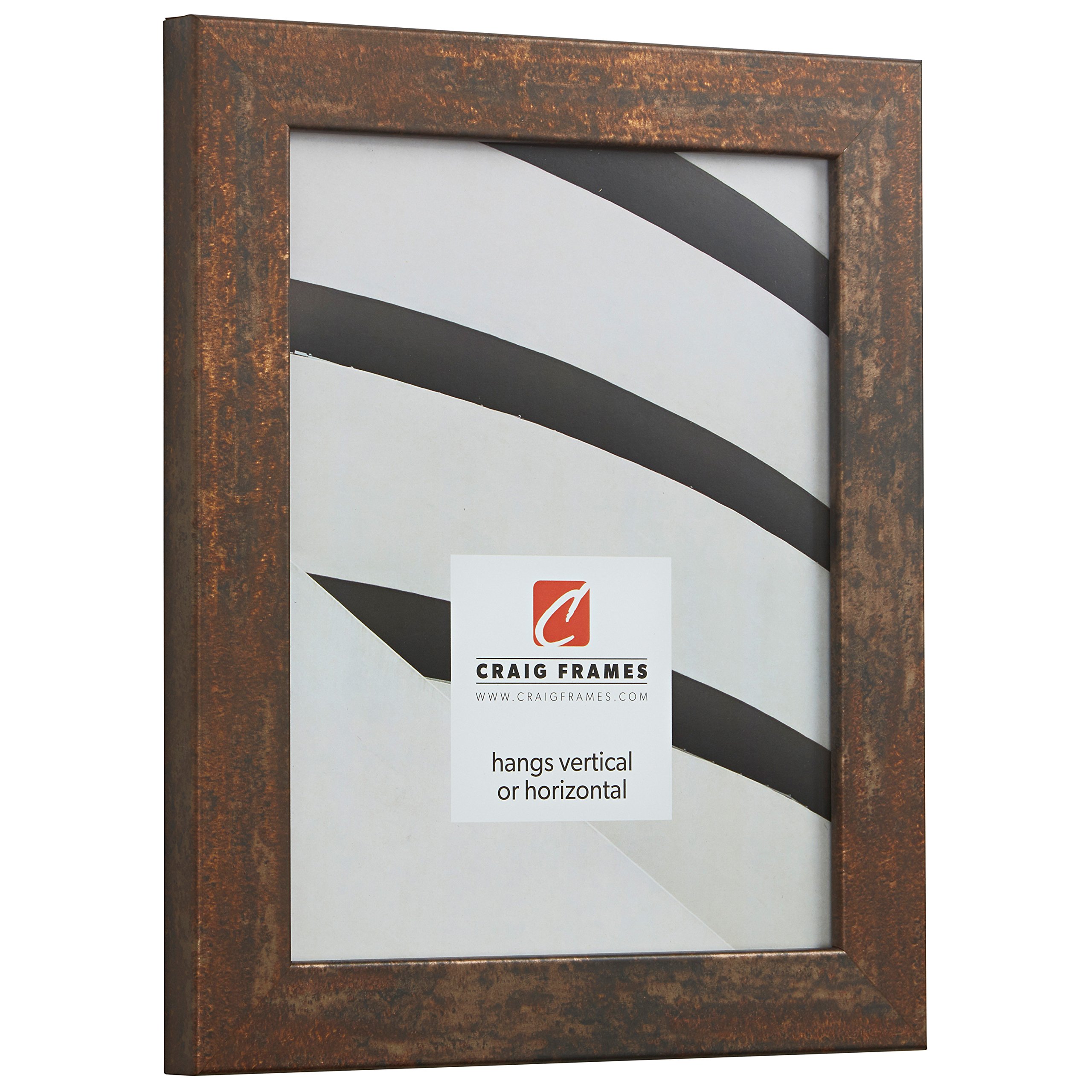 Craig Frames Bauhaus 125 Picture Frame - 8x10 Inch Rust Finish - Modern Wood Photo Display for Home & Office Decor - Perfect for Wall Art, Family Photos, and Graduation Portraits