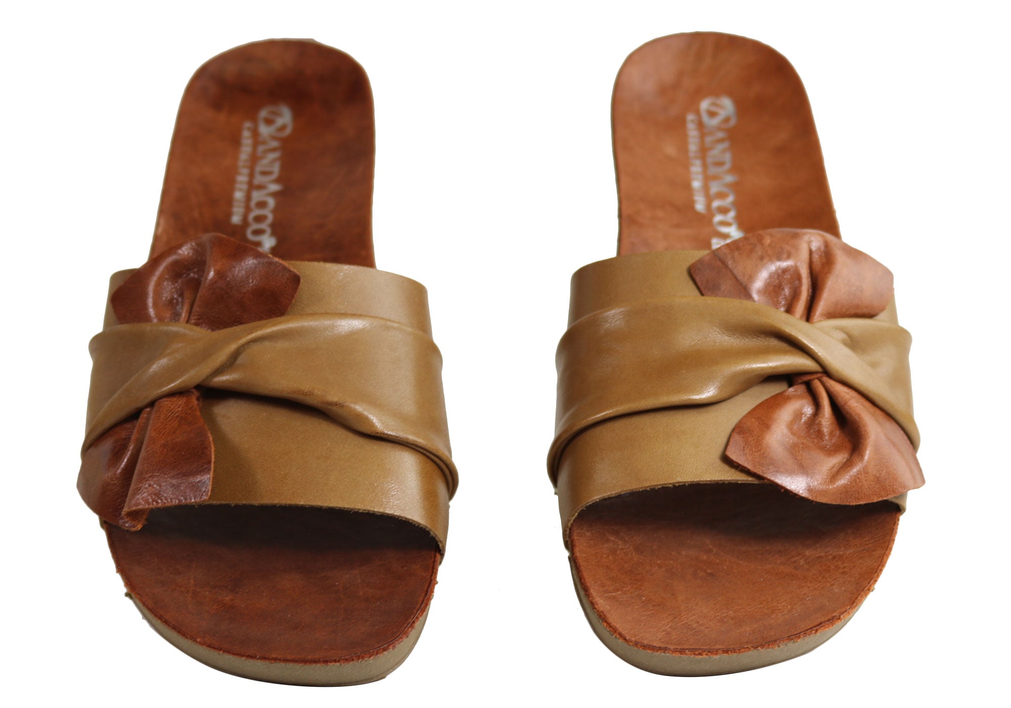 Andacco Women's Comfortable Leather Slide Sandals - Handmade in Brazil - Perfect for Beach, Pool, and Summer Casual Wear
