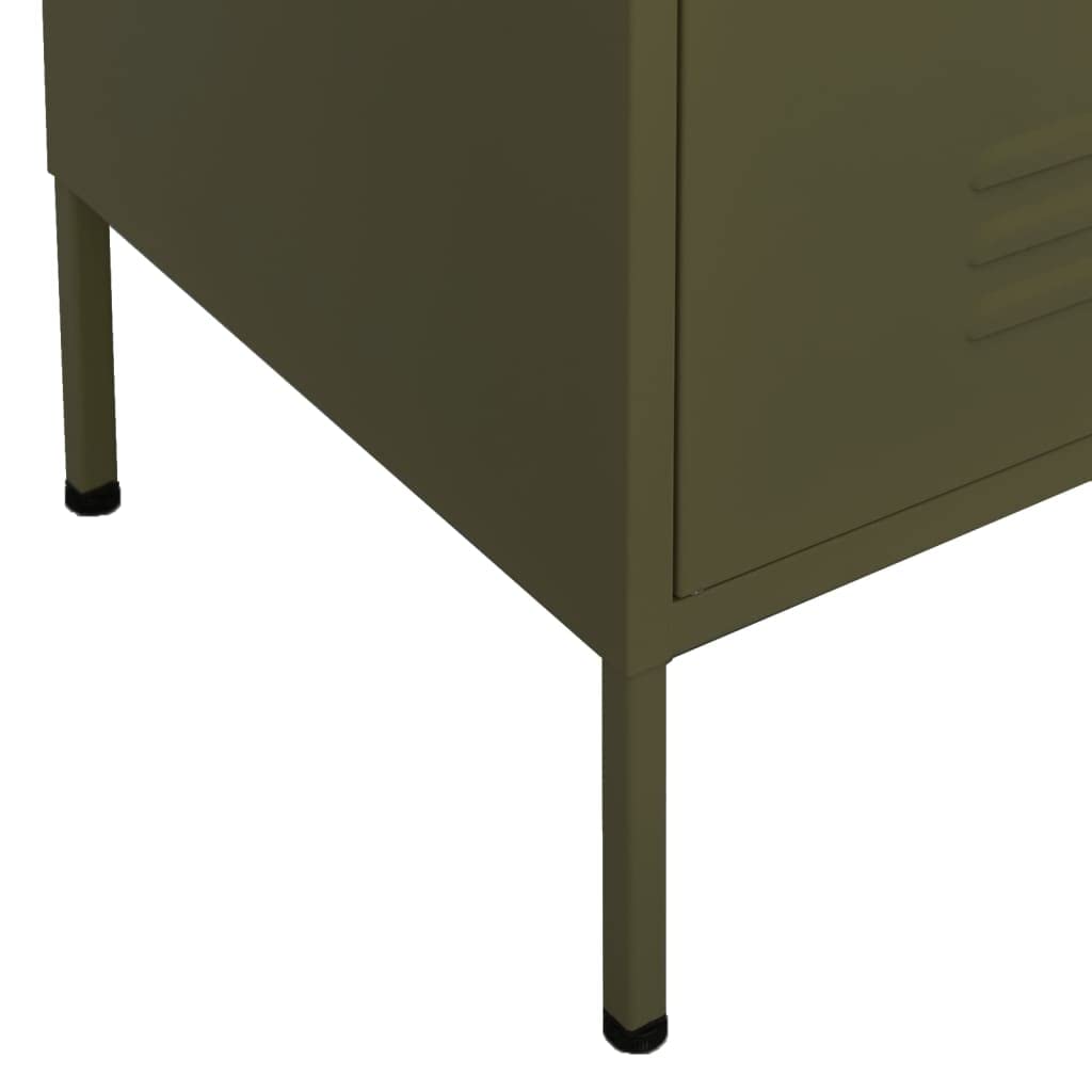 Olive Green Steel Storage Cabinet - 31.5