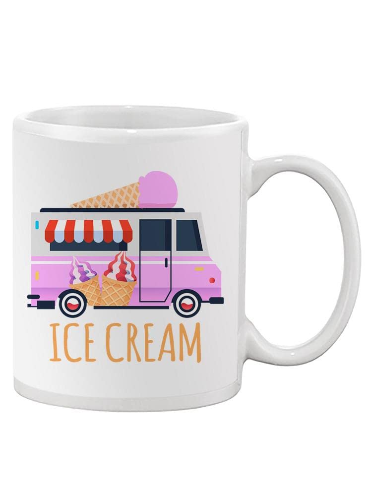 Custom Ice Cream Truck Coffee Mug - Personalized Ceramic Cup for Hot & Cold Drinks - Perfect for Ice Cream Lovers, Baristas, and Coffee Enthusiasts