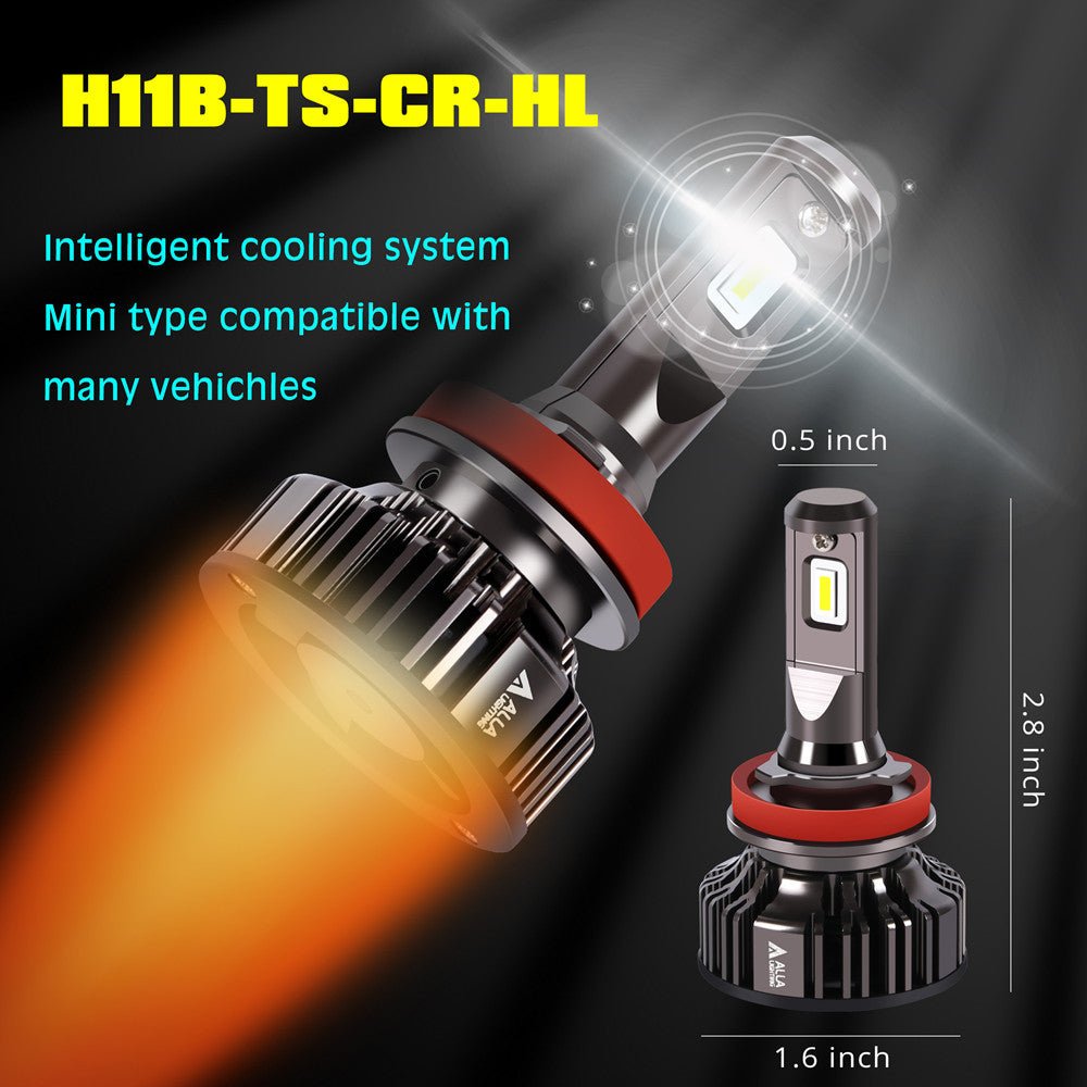 H11B LED Headlight Bulbs - Super Bright 6000K White Light, Plug and Play Upgrade for Kia Forte, Hyundai Elantra | Perfect for Night Driving & Foggy Conditions