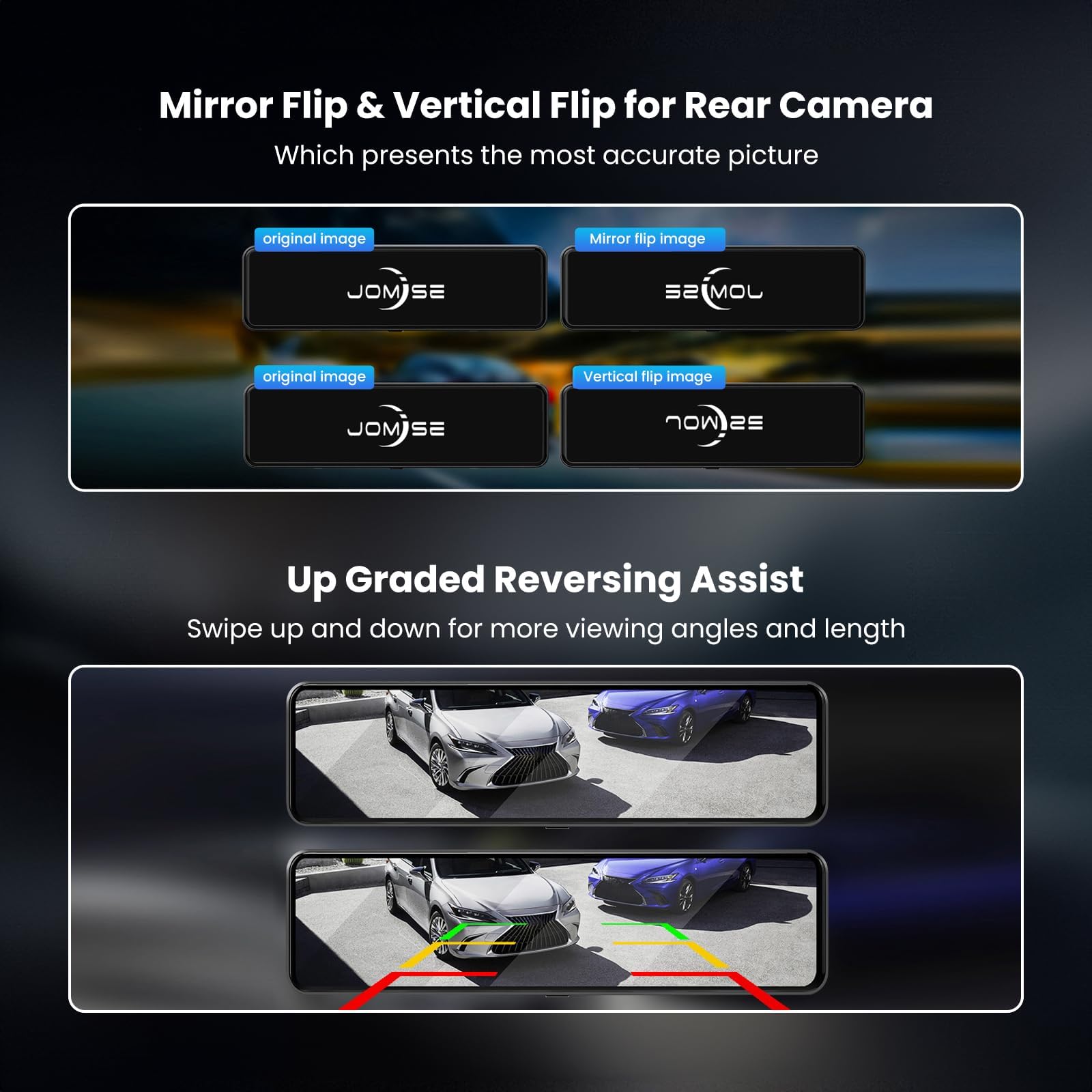 JOMISE 4K Mirror Dash Cam with 11