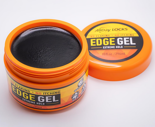 HairoBics All Day Locks Edge Gel - Extreme Hold Hair Styling Gel for Men & Women - Perfect for Curly Hair, Braids, Dreadlocks & Edge Control - Long Lasting Frizz-Free Style