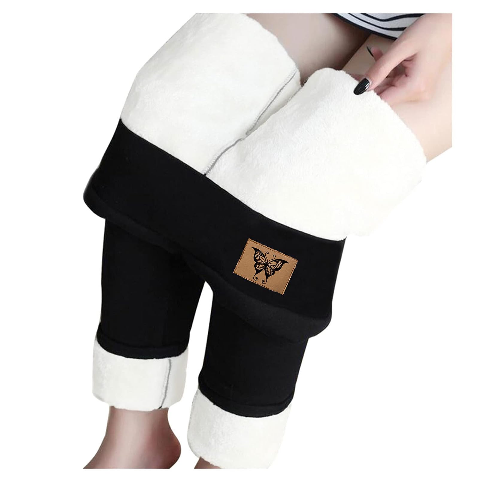Women's Fleece Lined Thermal Leggings - Winter Warm Thick Velvet Tights with Sherpa Lining for Cold Weather | Perfect for Snow Activities, Yoga & Everyday Comfort