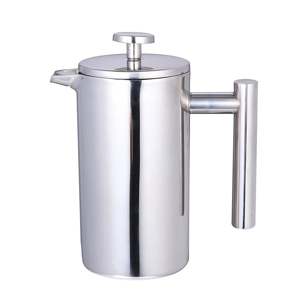 TWDYC 350ML Double Wall Stainless Steel French Press Coffee Maker & Tea Infuser - Insulated Thermal Mug for Hot Brewing at Home, Office, Camping & Travel