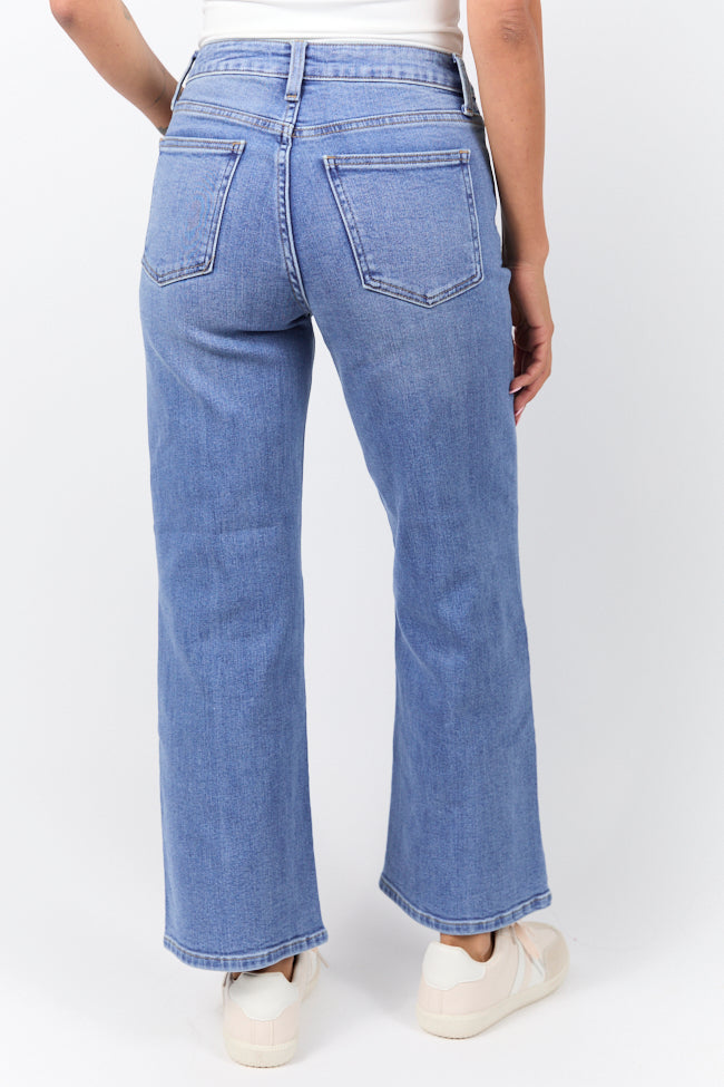 Mallory Medium Wash Straight Leg Ankle Jeans for Women - Comfortable & Stylish Denim Pants for Casual Wear, Work & Everyday Outfits