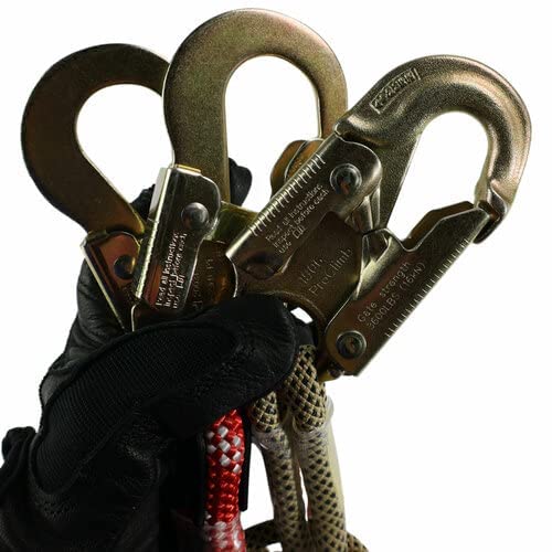 Red-3 2-in-1 Prusik Positioning Lanyard - 10FT Static Kernmantle Rope (1/2