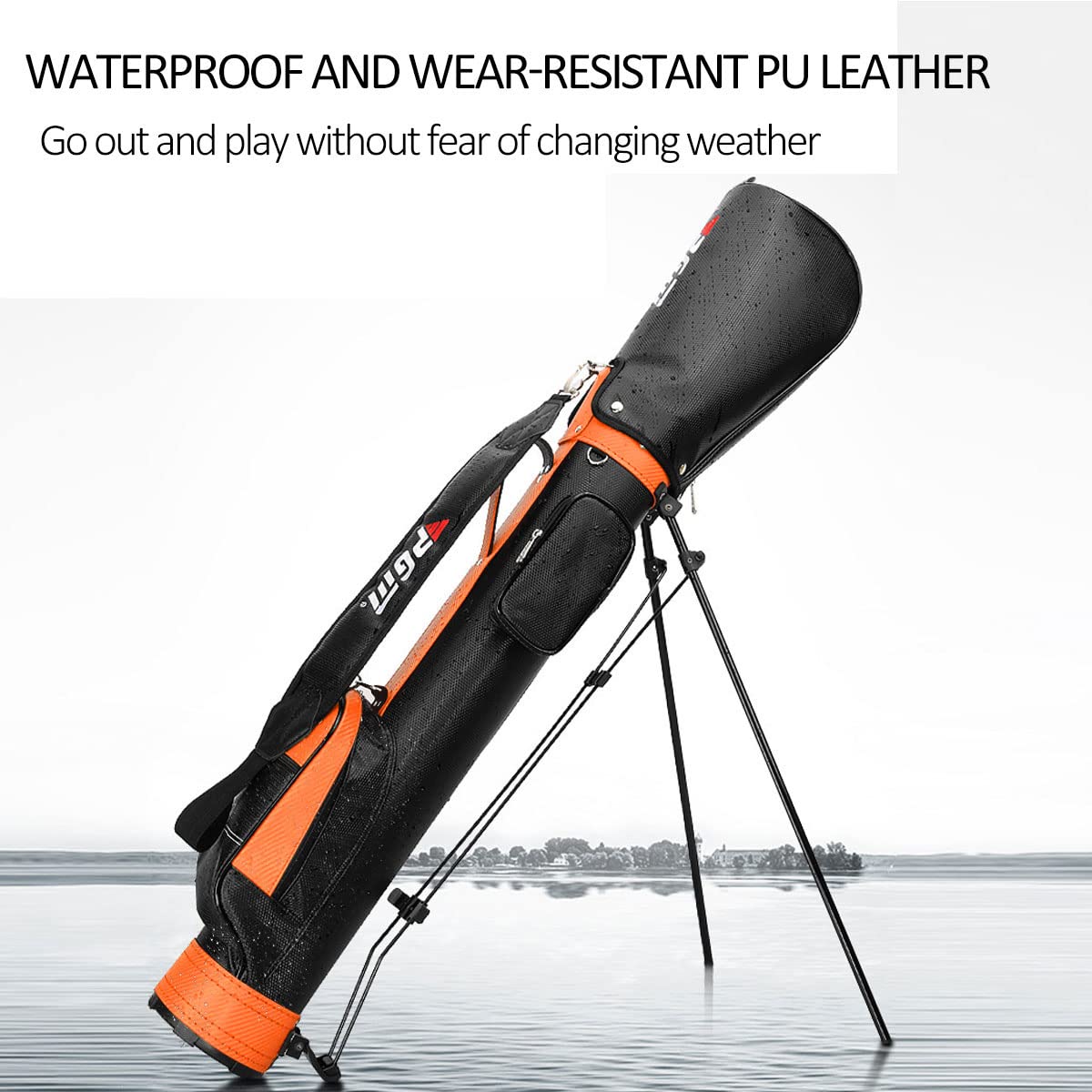 **Lightweight Waterproof Golf Stand Bag for Men & Women - Durable & Easy to Carry Sunday Golf Bag - Perfect for Golf Course, Travel & Outdoor Sports - Black**