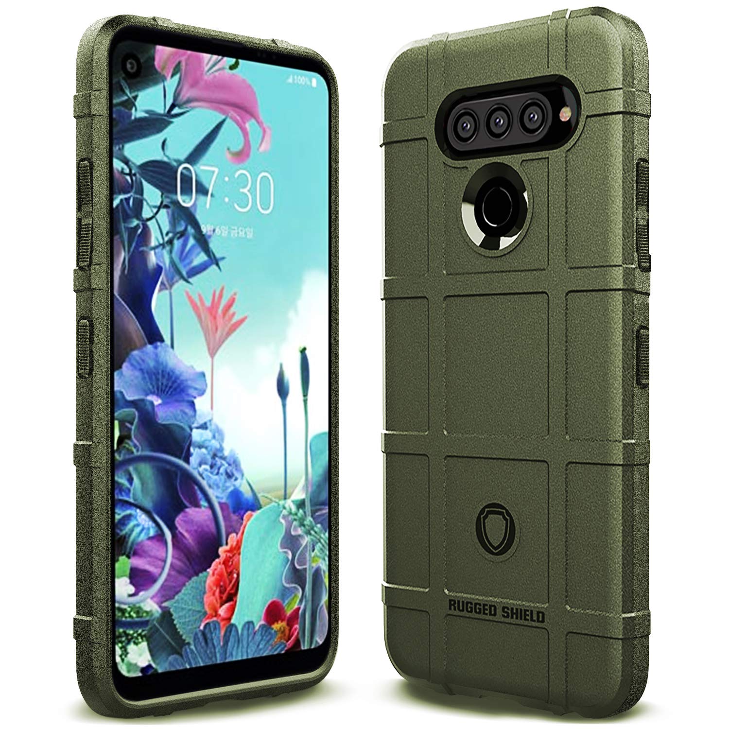 LG Q70 Case Heavy Duty Shockproof Cover - Military Grade Protection for LG Q70/Q730 (Army Green) | Perfect for Outdoor Activities, Construction Work & Extreme Sports