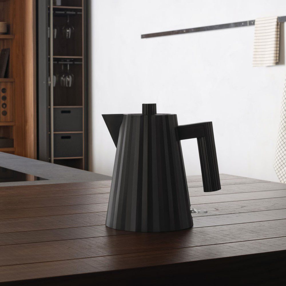 ALESSI Plisse Electric Water Kettle 1.7L - Fast Boiling Stainless Steel Tea Kettle with Auto Shut-Off & Boil-Dry Protection - Perfect for Home, Office, or Dorm Use