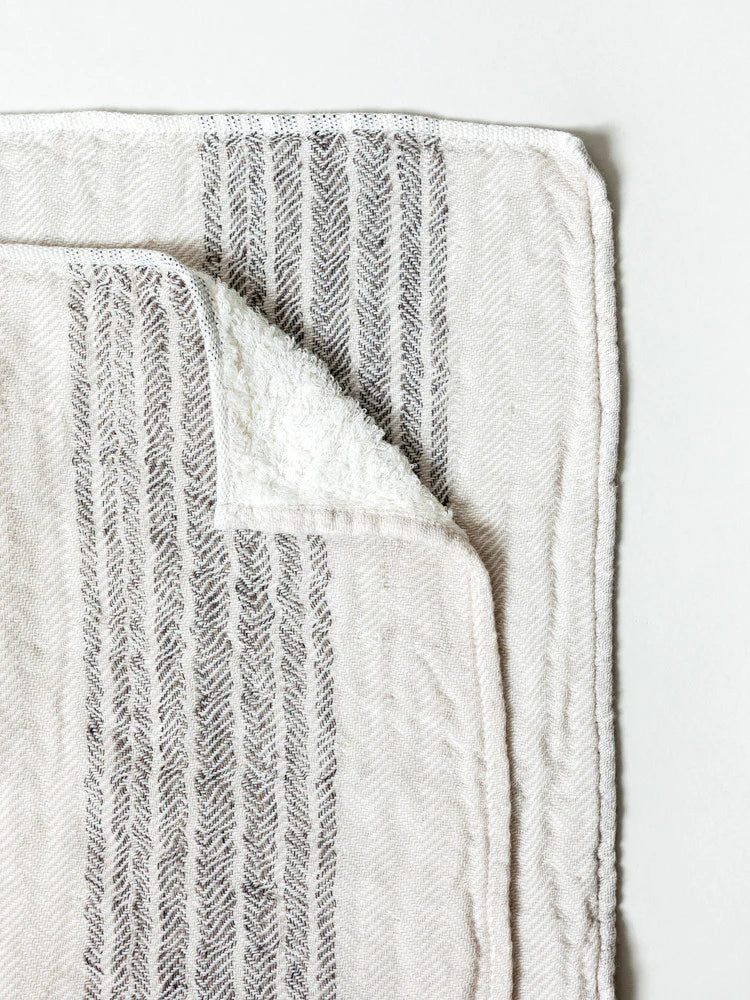 Organic Flax Line Washcloth Towel - Soft & Eco-Friendly Bath & Kitchen Towel for Spa, Baby Care & Home Use | Beige