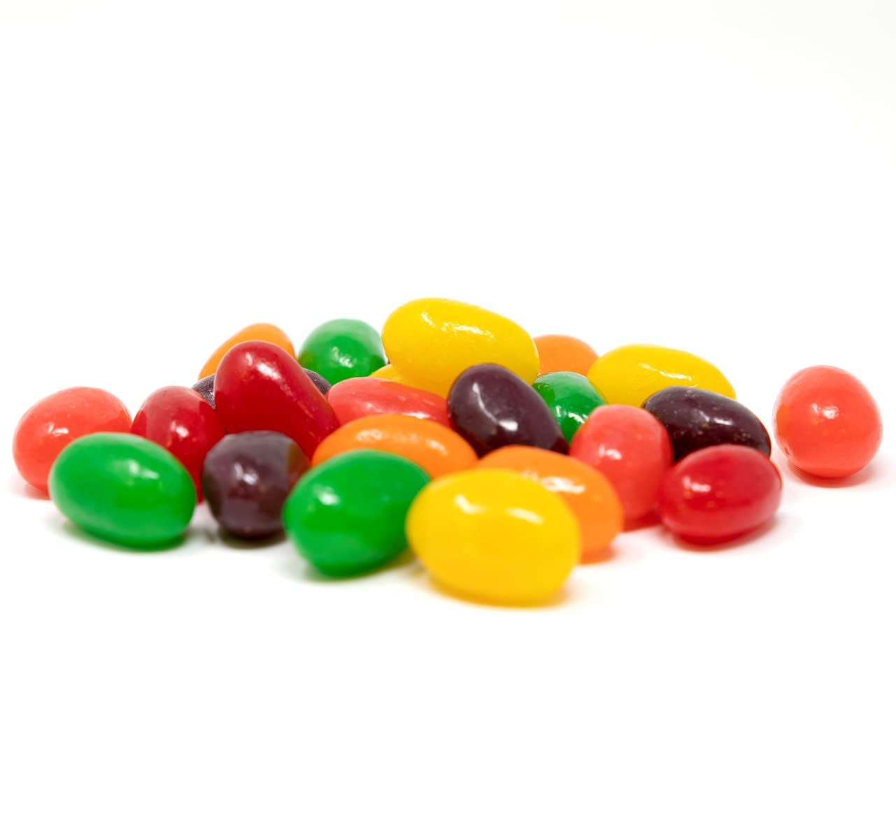 WinCrest Jumbo Jelly Beans - Assorted Fruit Flavored Gummy Candy - 2 Pound Bulk Tub - Perfect for Birthday Parties, Halloween Treats & Office Snacks