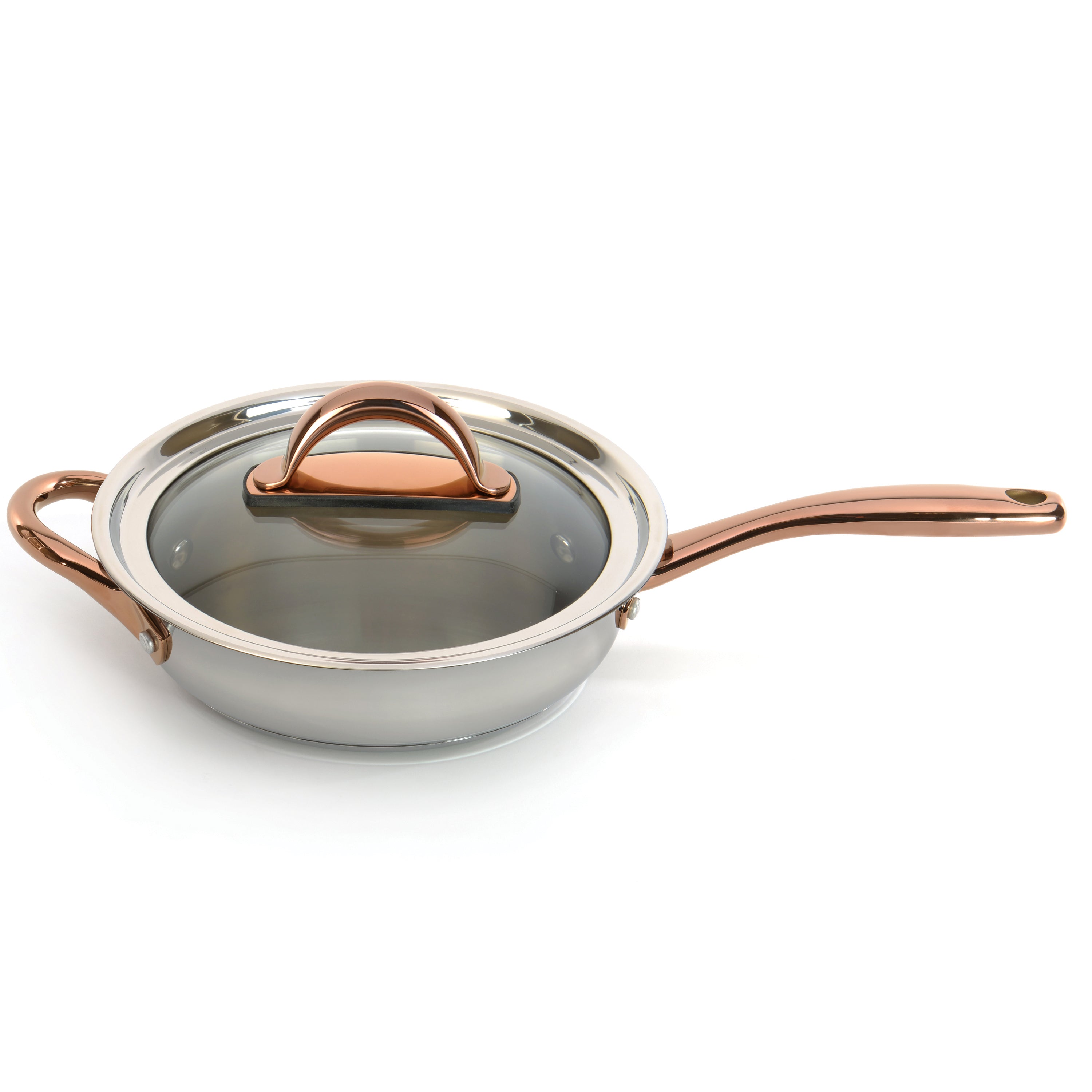 BergHOFF Ouro Gold 11-Piece 18/10 Stainless Steel Cookware Set with Tempered Glass Lids - Premium Kitchen Cookware for Professional Chefs & Home Cooking