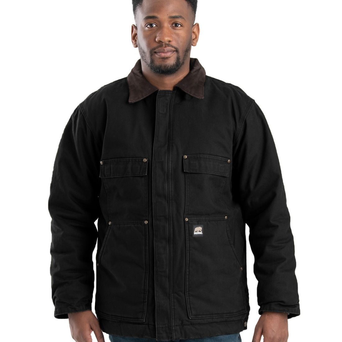 Berne Men's Icecap Insulated Work Jacket - Heavy Duty Winter Coat for Construction, Hunting & Outdoor Jobs - Waterproof Cold Weather Jacket with Hood for Men