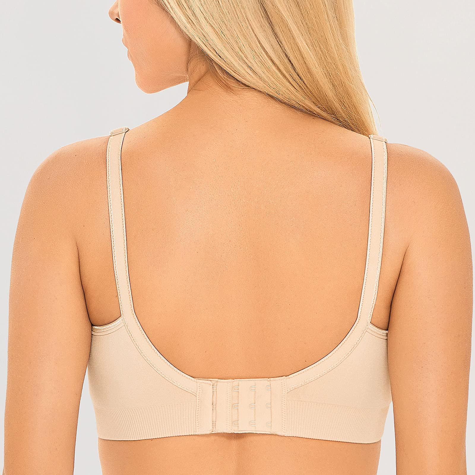 Gratlin Women's Seamless Maternity Nursing Sleep Bra - Wireless Breastfeeding Bra with Removable Pads & Support for Comfortable Wear During Pregnancy & Nursing | Perfect for Nighttime, Lounging & Daily Use