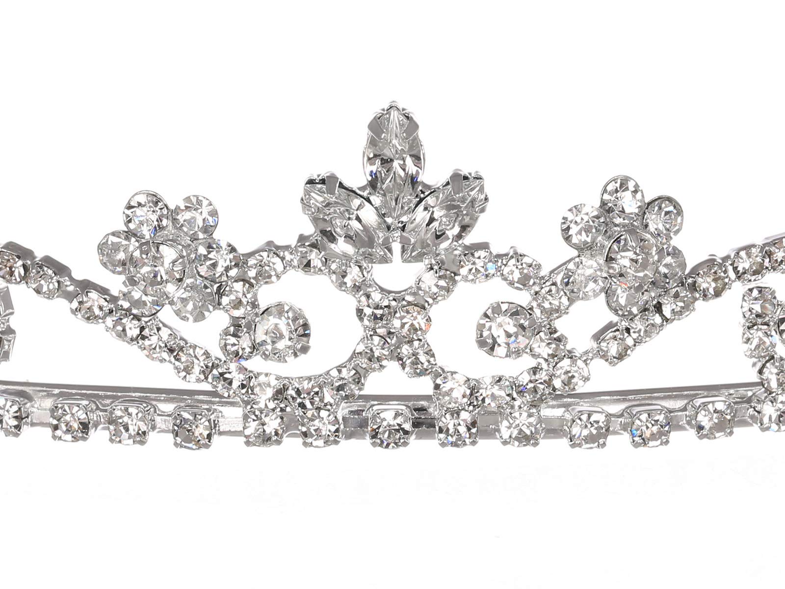 Sparkling Rhinestone Crystal Flower Tiara Crown for Brides, Wedding, Prom, Pageant – Perfect for Bridal Accessories, Special Occasions & Photo Shoots