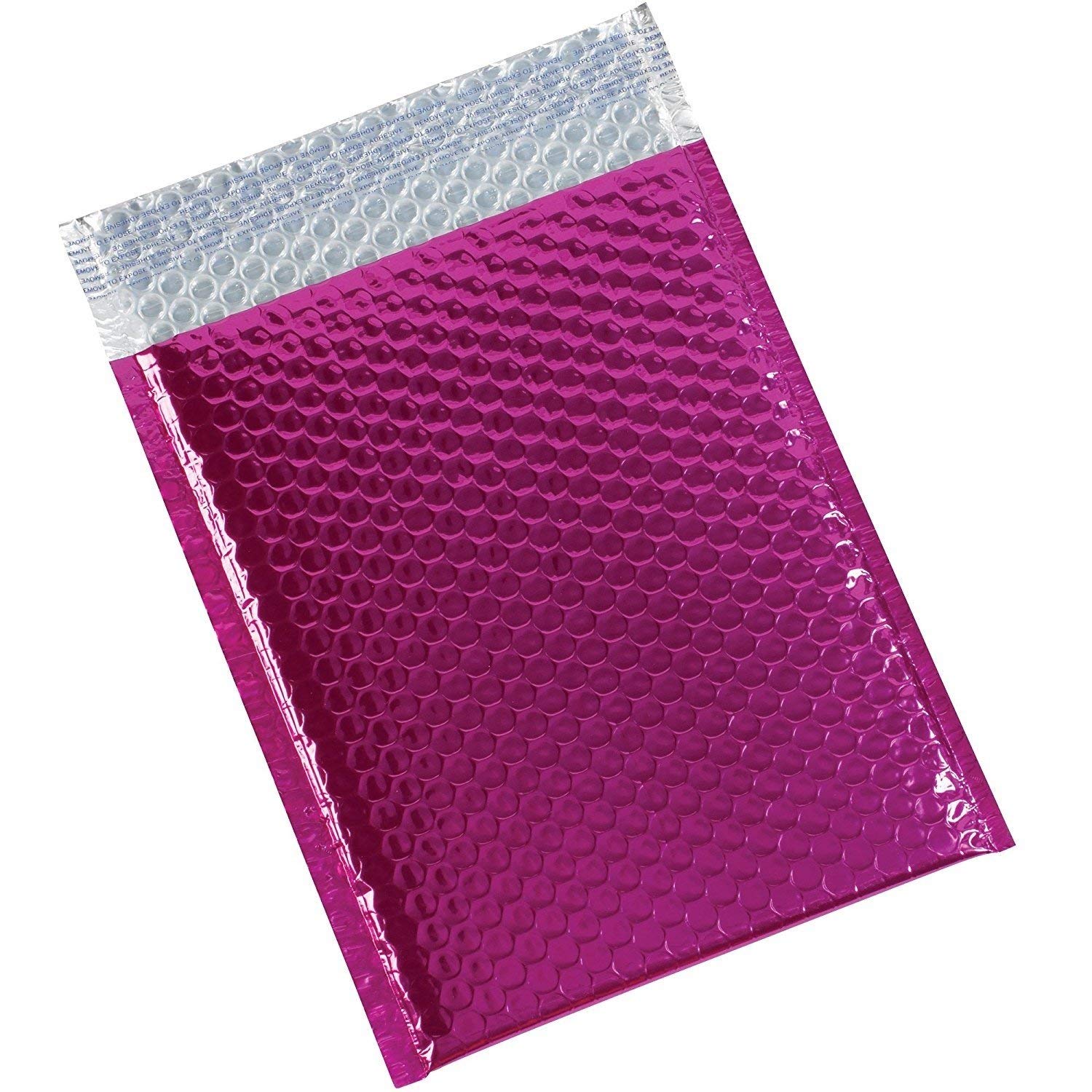 ProLine Glamour Metallic Pink Poly Bubble Mailers - 4x8 Inches Extra Wide Self-Sealing Shipping Envelopes (Pack of 1000) - Perfect for Ecommerce, Small Business & Jewelry Shipping