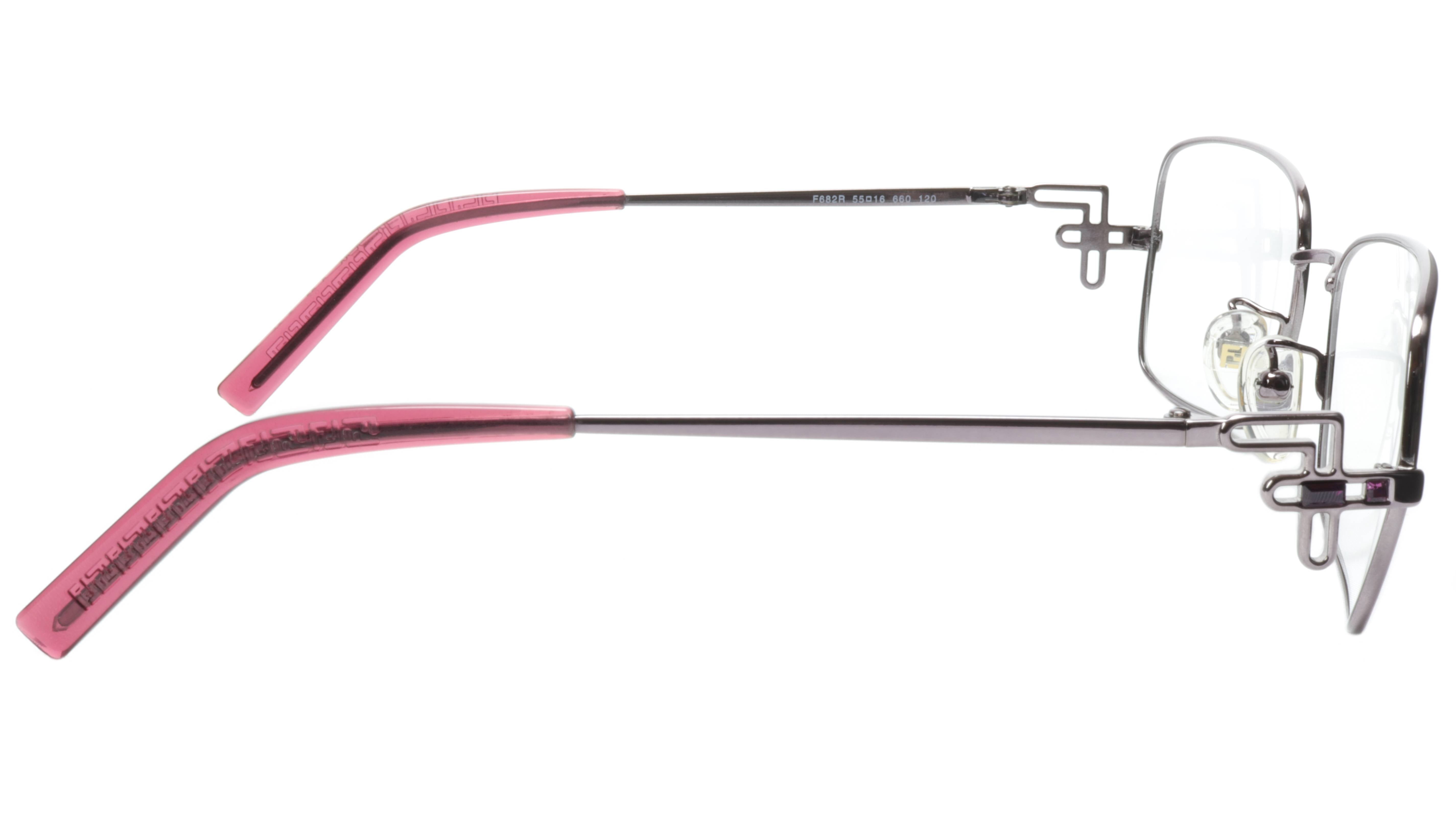 FENDI Women's Purple Metal Eyeglasses Frame F682R (660) - Made in Italy, Size 55-16-120, 35mm - Perfect for Fashionable Everyday Wear & Office Style