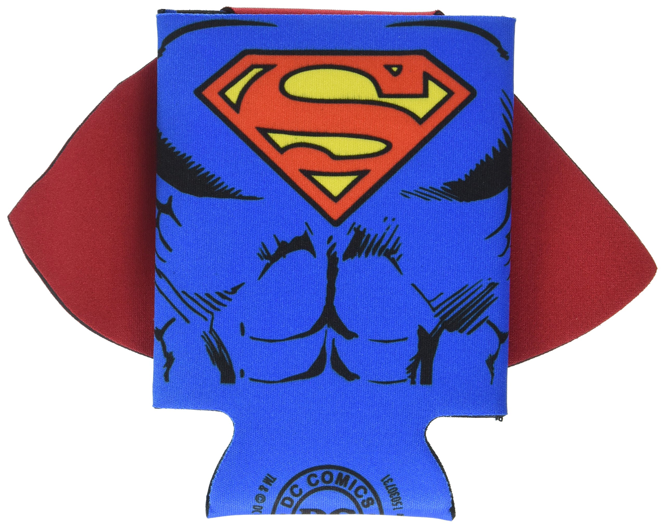 DC Superman Caped Character Can Holder - Clear Plastic Drink Cup with Lid for Superhero Fans - Perfect for Parties, Collectibles & Home Decor