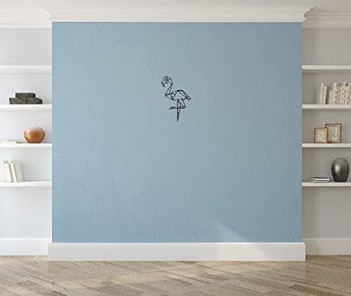 Flamingo Black Cold Rolled Steel Wall Art - Modern Home & Office Decor for Living Room, Bedroom, Dining Area | Elegant Metal Wall Sculpture for Contemporary Interior Design