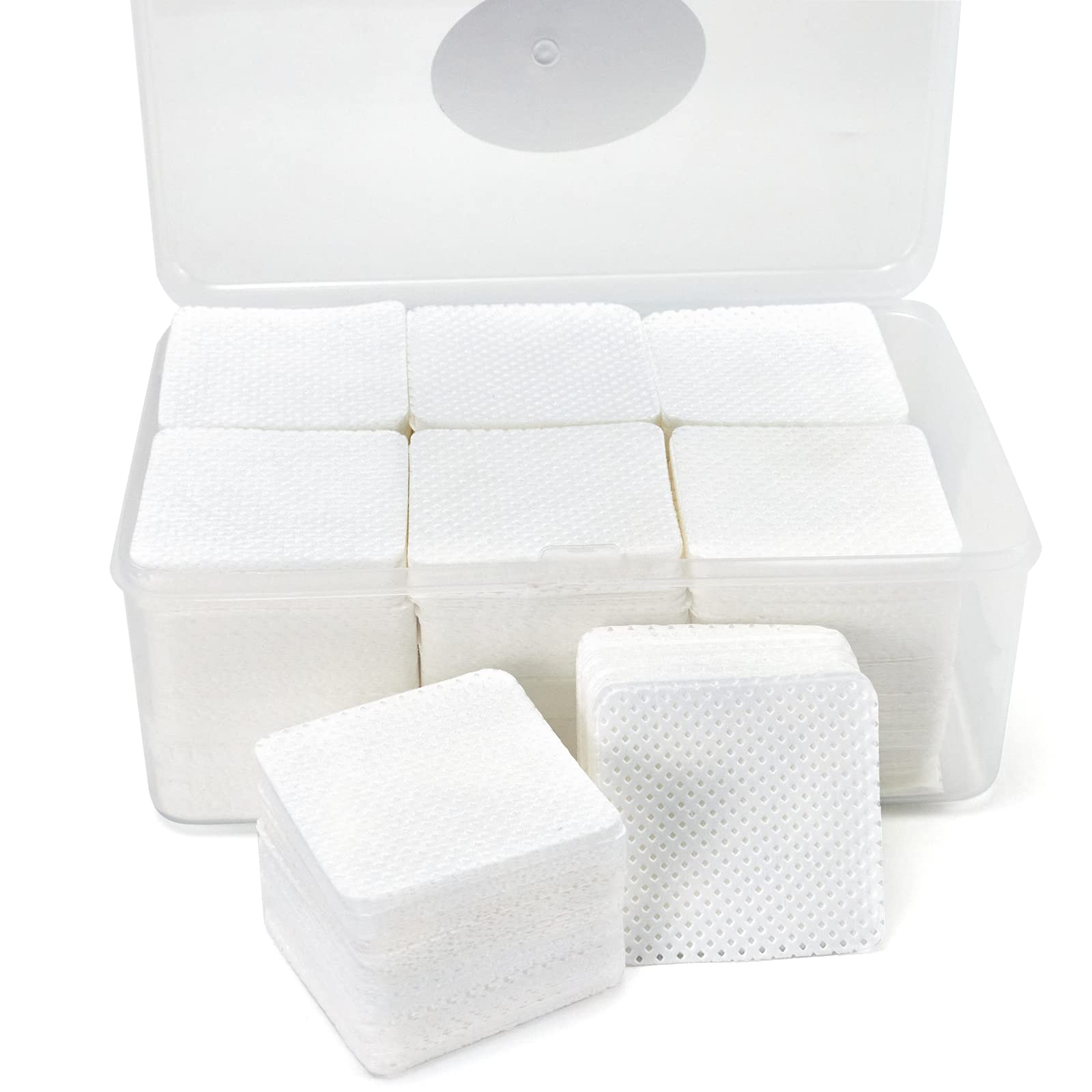 1100PCS Lint-Free Non-Woven Nail Polish Remover Wipes with Storage Case - Soft & Absorbent Nail Wipes for Gel, Acrylic & DIY Nail Art - Perfect for Salon, Home Manicure & Nail Care Routine