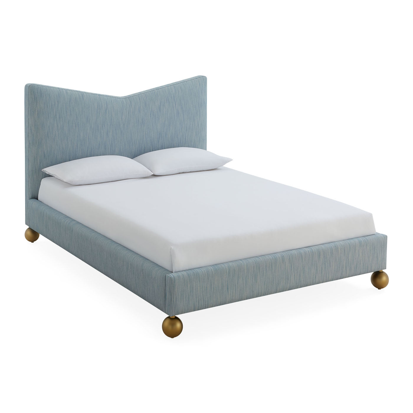 Chevron Queen Size Bed Frame - Modern Wooden Platform Bed with Headboard - Perfect for Bedroom, Guest Room & Dorm Decor