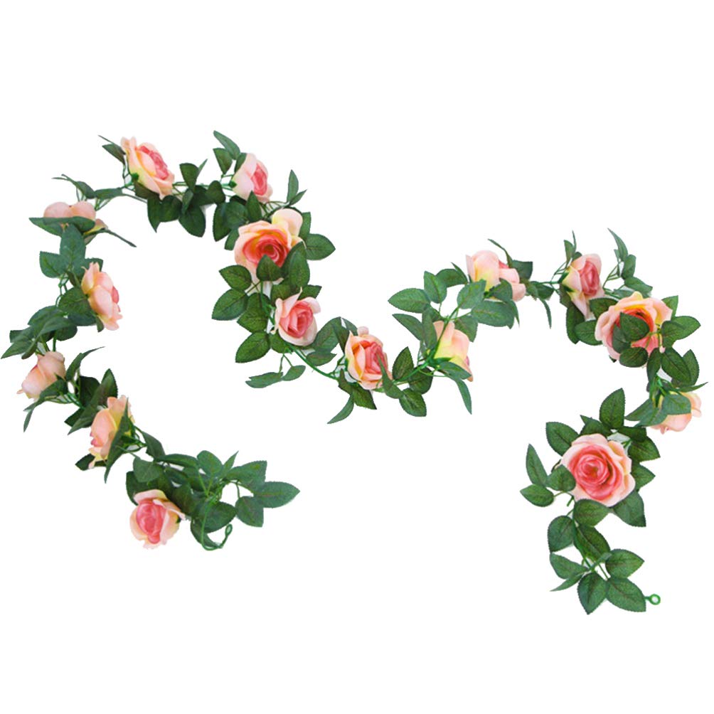 Artificial Rose Flower Garland - Realistic Fake Rose Wreath for Wedding, Home, Hotel Decor | Durable Silk Floral Arrangement for Parties, Garden, and Special Events | Perfect for DIY Centerpieces and Photo Backdrops