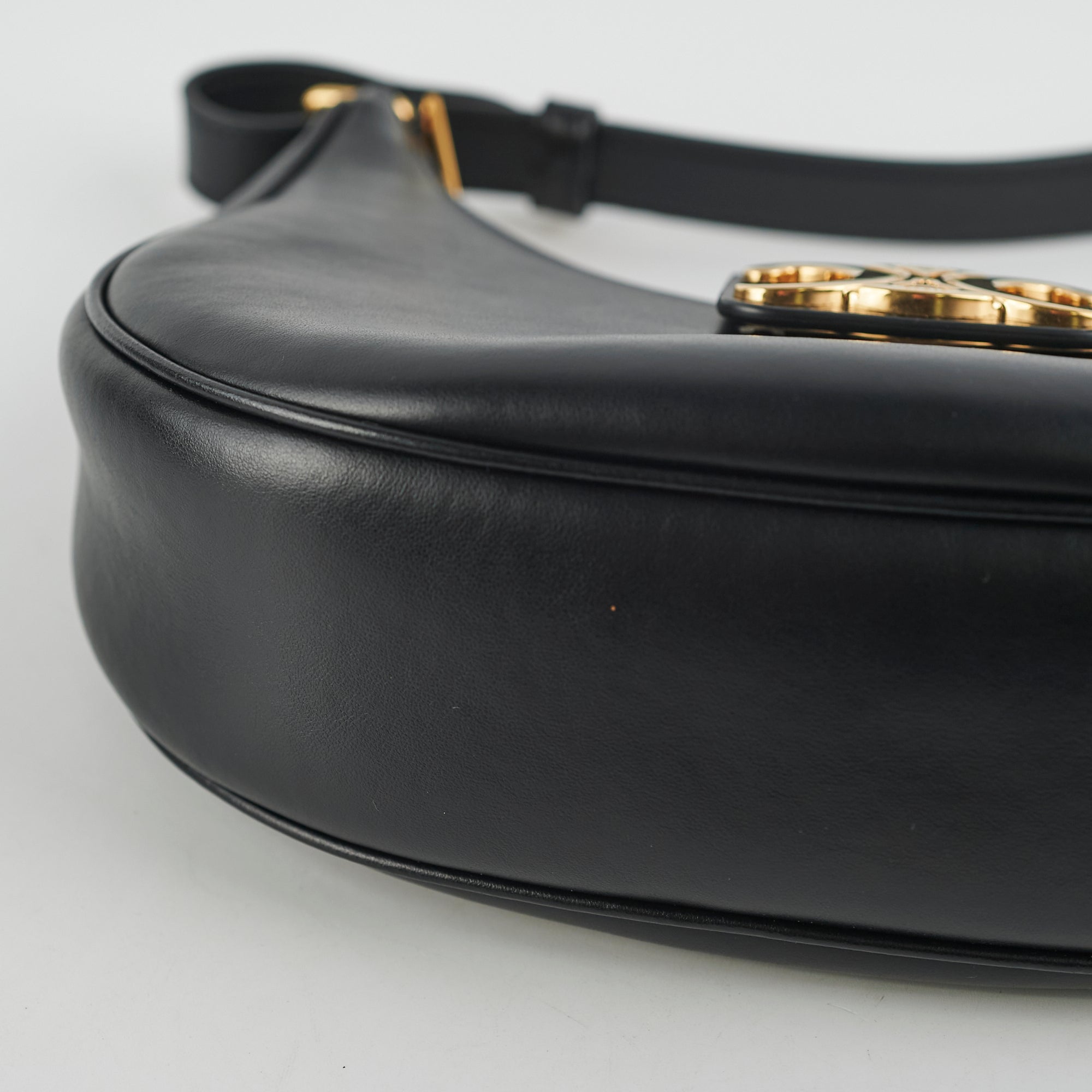Celine Triomphe Black Calfskin Shoulder Bag for Women | Luxury Leather Handbag | Fashionable Crossbody Purse for Work, Travel & Evening Events