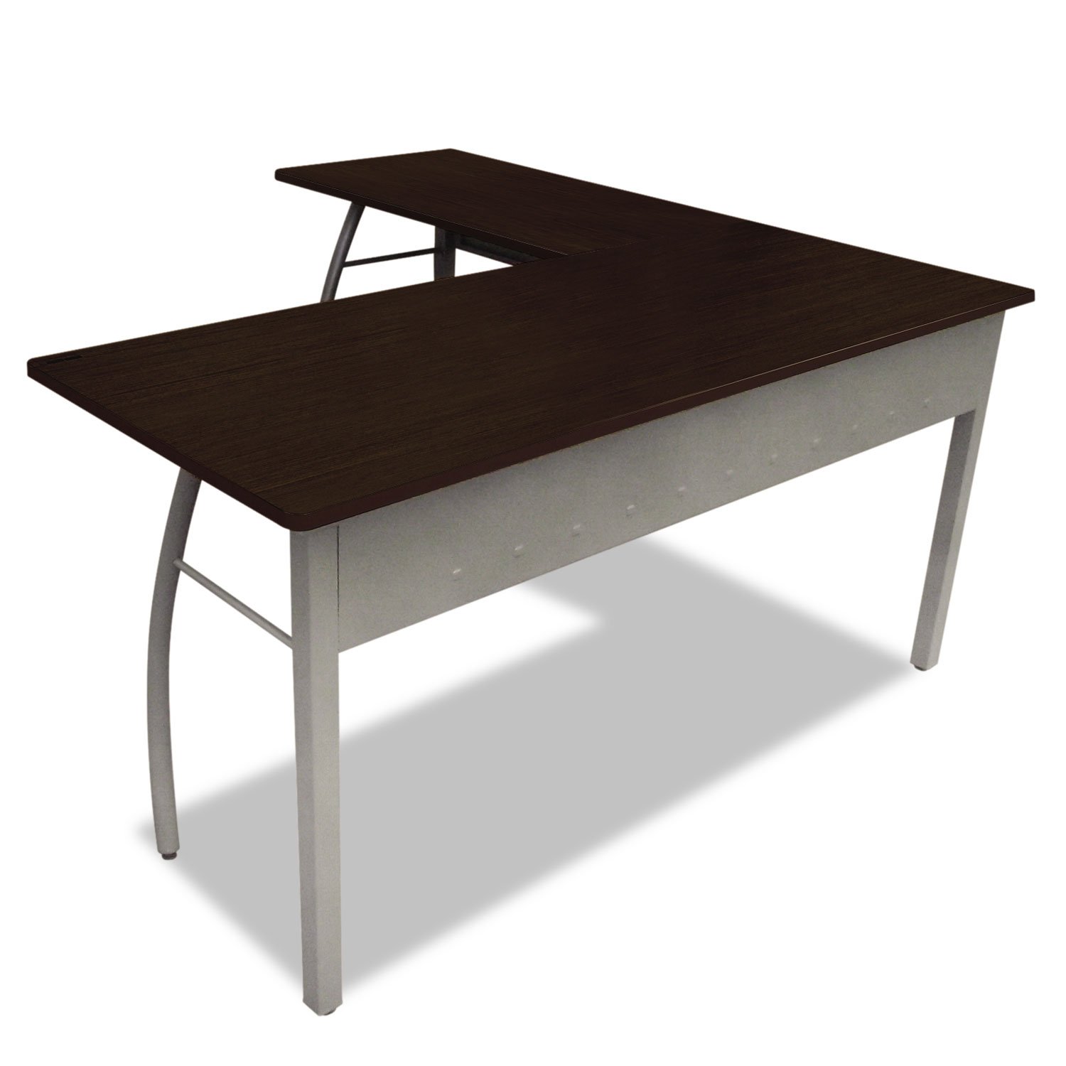 Trento Line L-Shaped Desk for Home Office - Modern Computer Desk with Storage Shelf, Space-Saving Corner Desk for Small Spaces - Perfect for Gaming, Study & Remote Work
