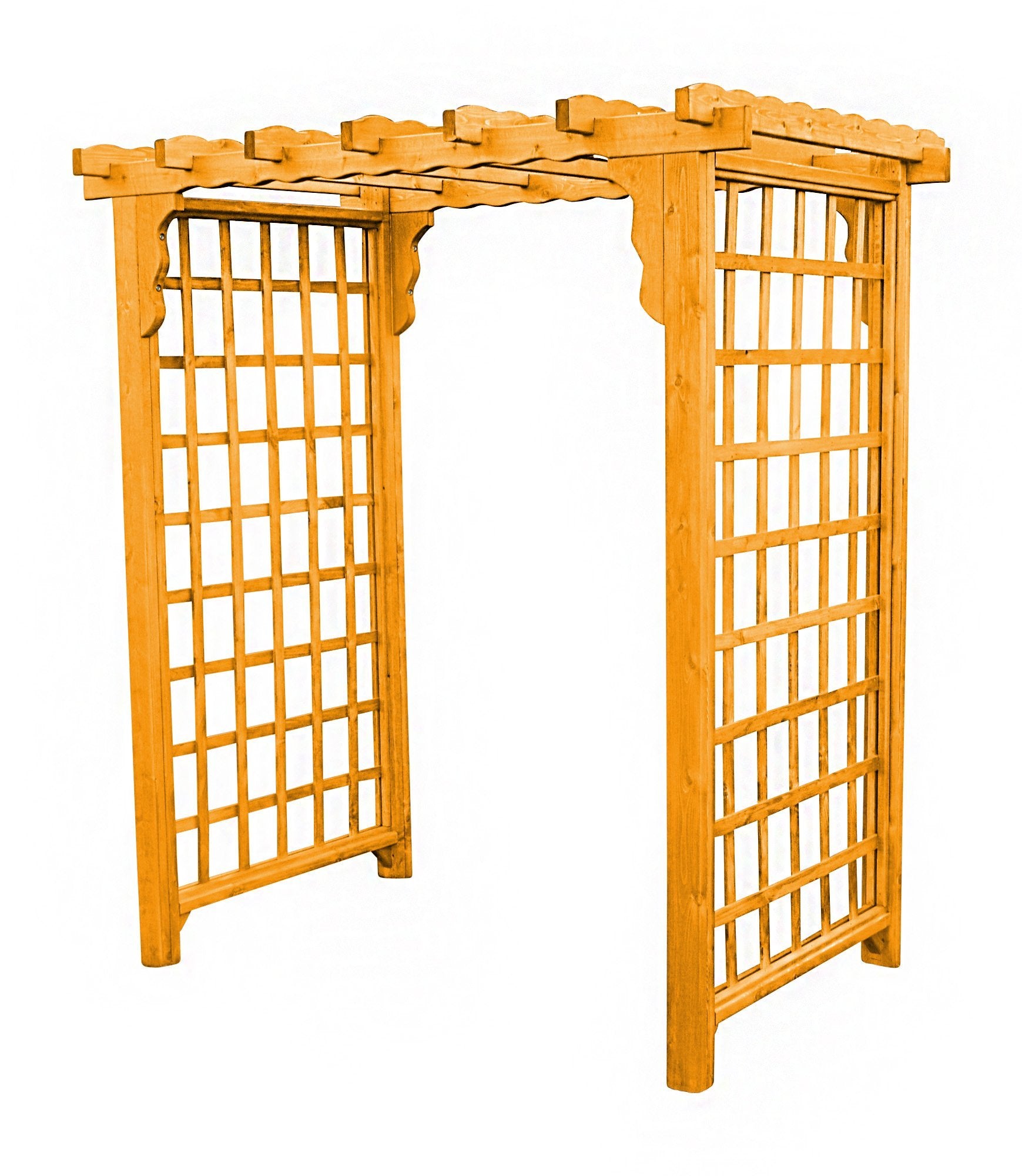 Amish Handcrafted Cedar Wood Lexington Arbor - Rustic Garden Arbor for Outdoor Weddings, Backyard Decor & Landscaping