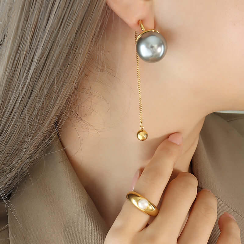 Elegant Pearl Tassel Drop Earrings for Women | Fashion Jewelry Gift for Brides, Party & Date Night | F679