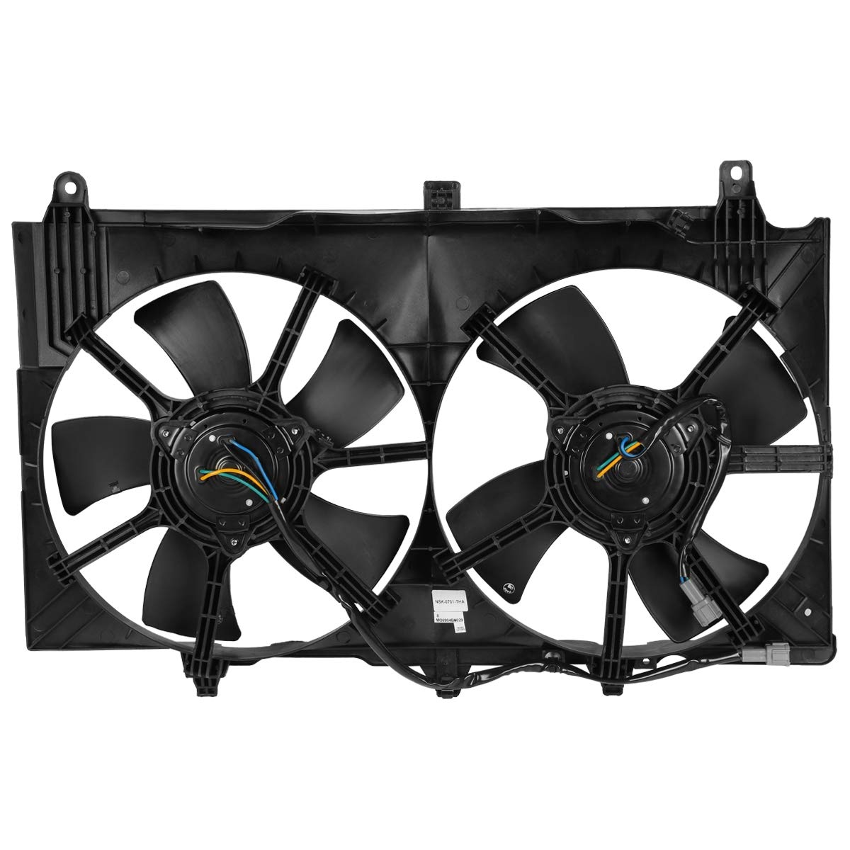DNA MOTORING OEM-RF-0245 High Performance Radiator Cooling Fan Assembly - Direct Replacement for 2003-2007 Infiniti G35 & 2003-2006 Nissan 350Z - Improved Cooling Efficiency for Better Engine Performance - Perfect for Daily Driving & Hot Weather Conditions