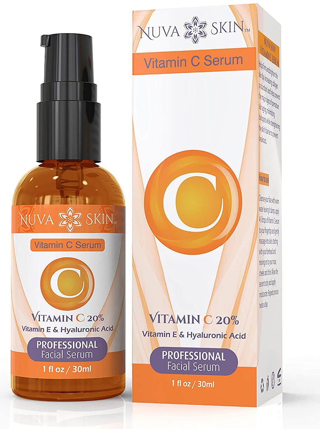Best Vitamin C Serum for Face - Anti-Aging Brightening Serum with Hyaluronic Acid & Collagen Booster | Reduces Acne & Dark Spots | Perfect for Daily Skincare Routine & Nighttime Use