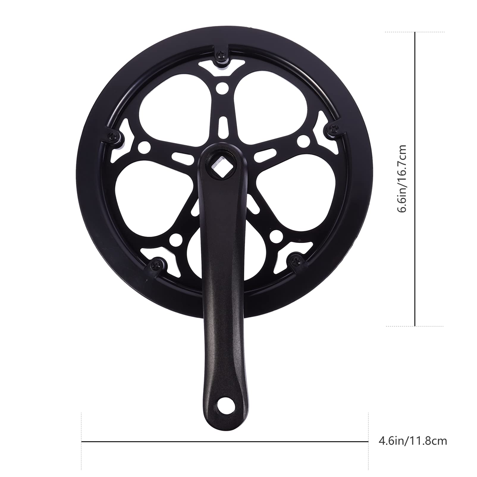 52T 170mm Bike Crankset - Single Speed & Mountain Bike Replacement Crank Arm Set | Durable Alloy Construction for Road & Trail Cycling | Perfect for Commuting, Fitness Riding & Off-Road Adventures