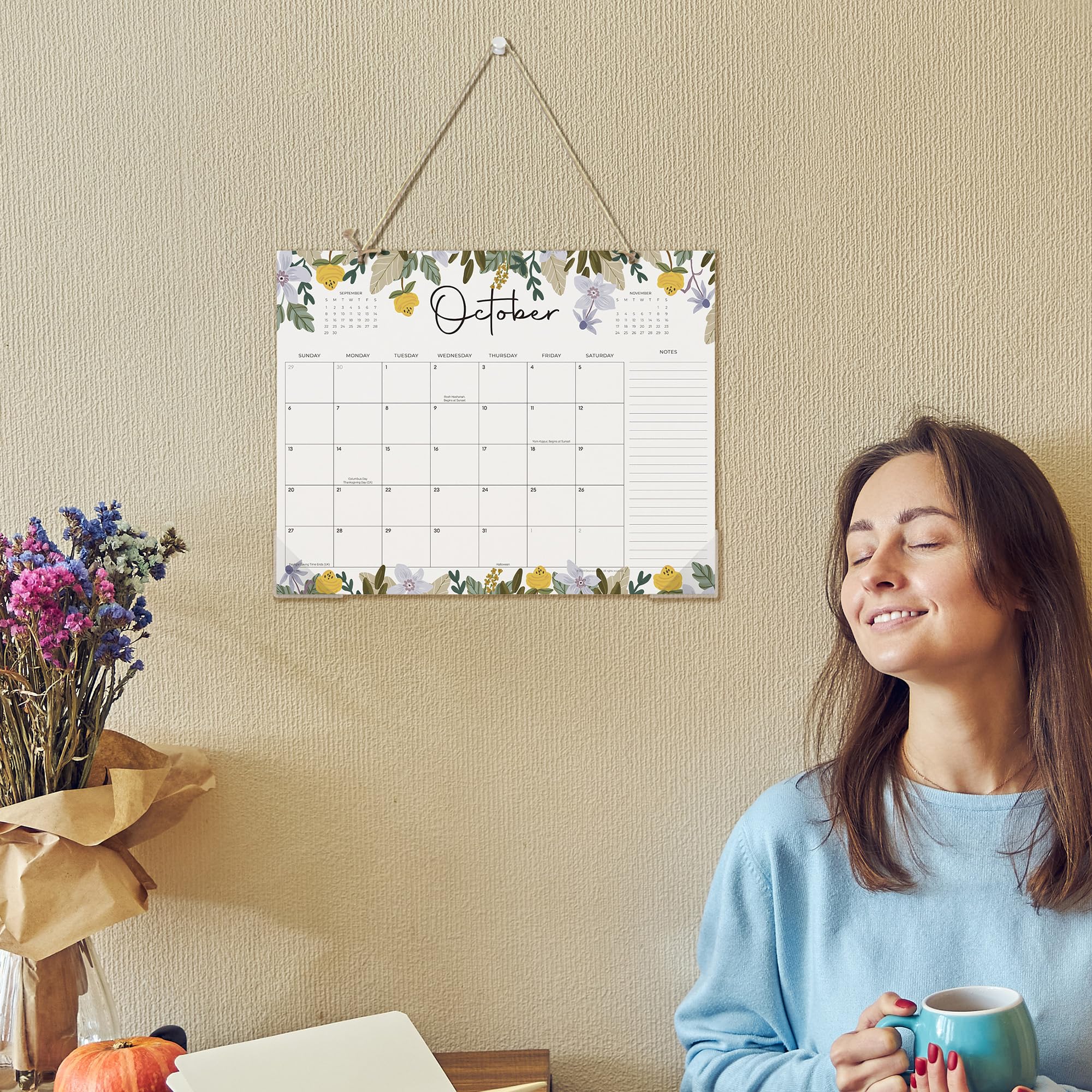 Dexmon 2025-2026 Floral Desk Calendar | 15 x 12 Inch 18-Month Planner (Jan 2025 - Jun 2026) | Home, School & Office Organization | Perfect for Scheduling, Productivity & Workspace Decor