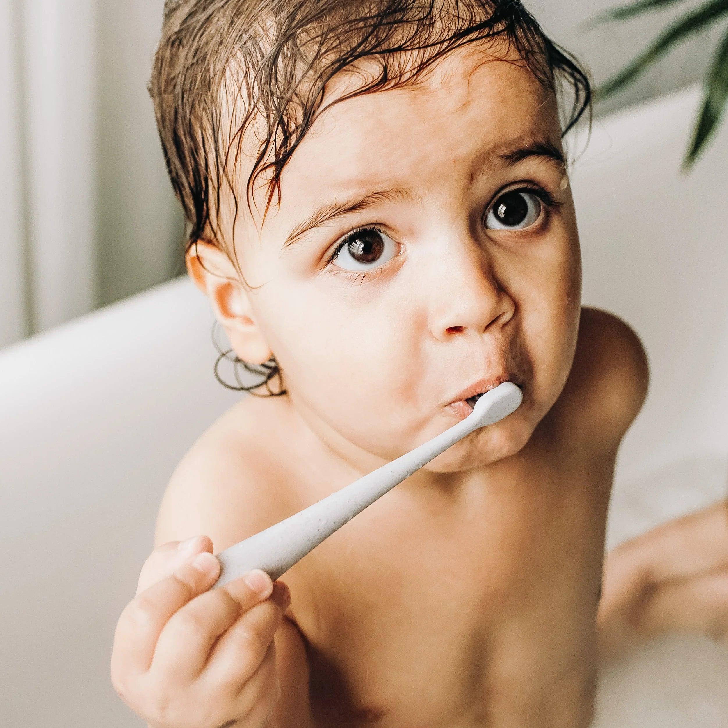 Eco-Friendly Glitter & Spice Kids Wheat Straw Toothbrush - BPA-Free, Biodegradable for Sustainable Oral Care - Perfect for Travel, School & Daily Brushing Routine