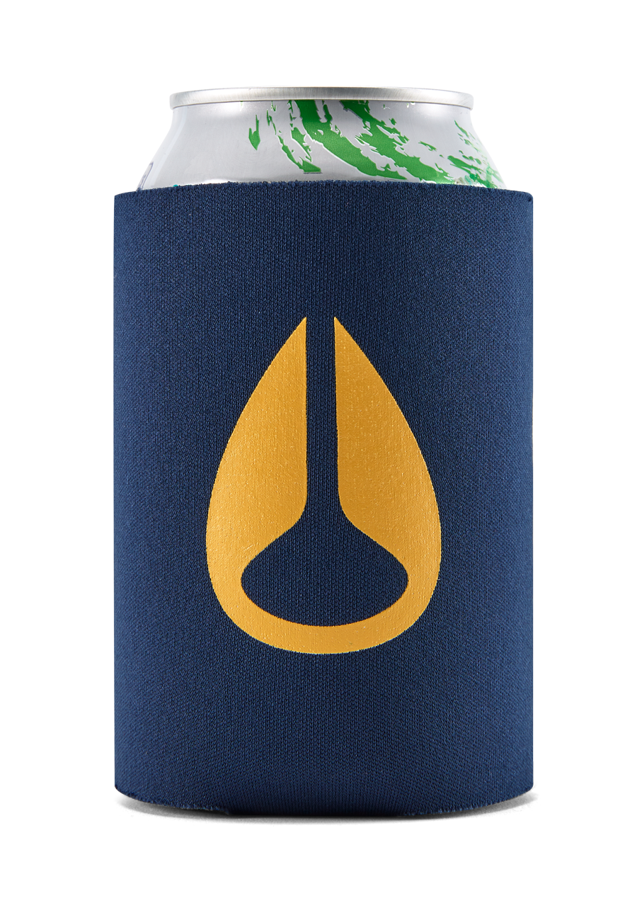 Nixon Koozie Insulated Can Cooler - Navy & Harbor Design | Keep Drinks Cold for Outdoor Activities, Beach, and Parties