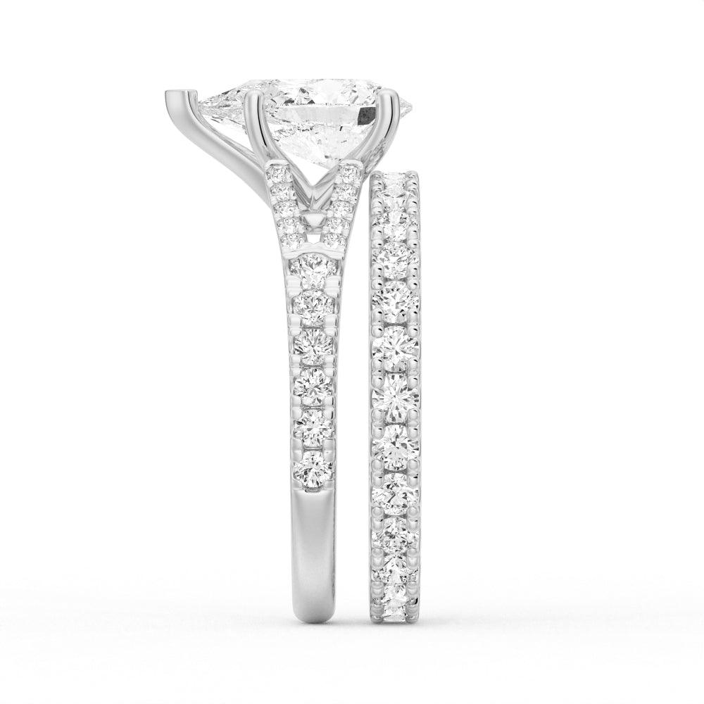 Exquisite Pear Shaped Split Shank Moissanite Engagement Ring - Perfect for Proposals, Weddings & Anniversary Gifts