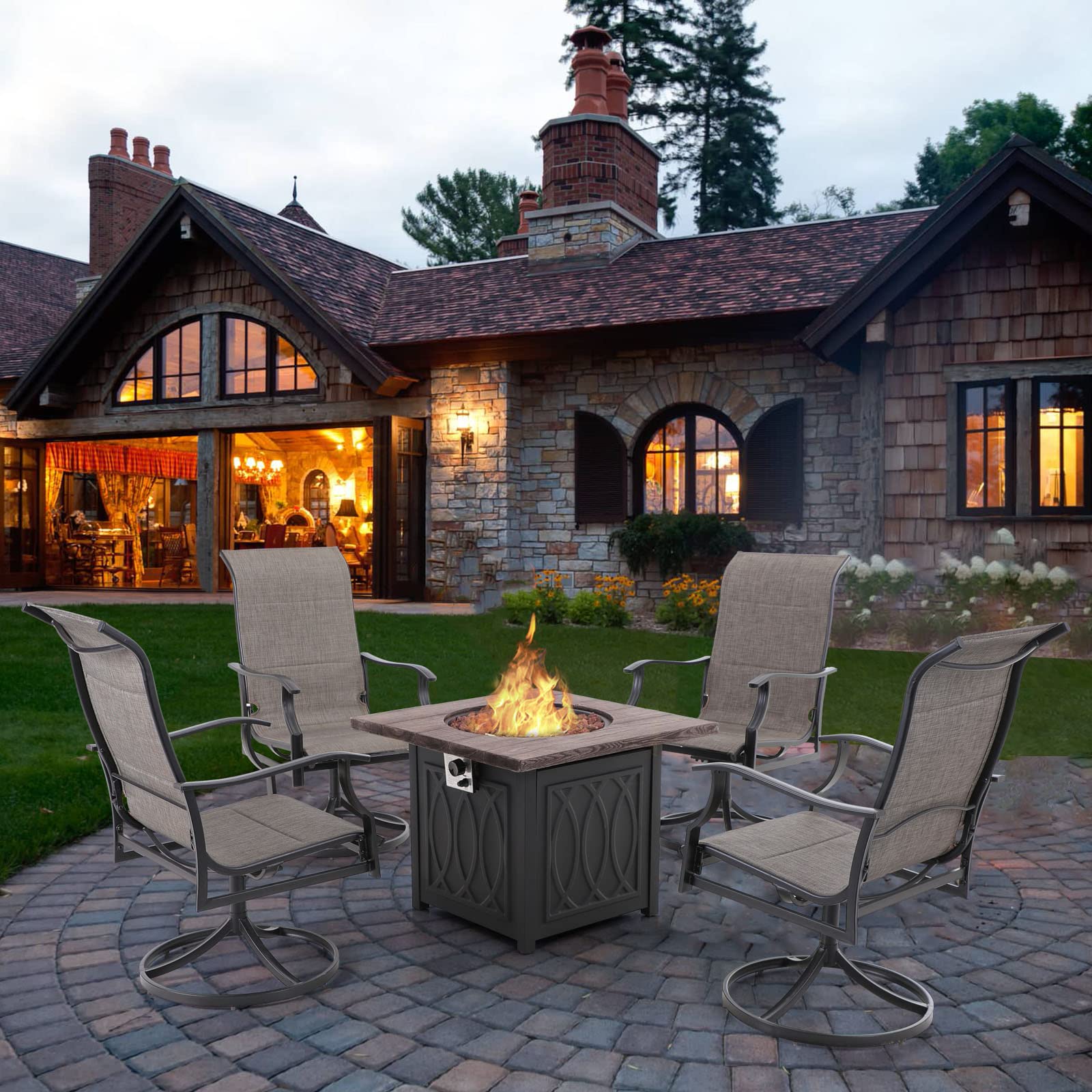 Sophia & William 5-Piece Outdoor Patio Dining Set with 32